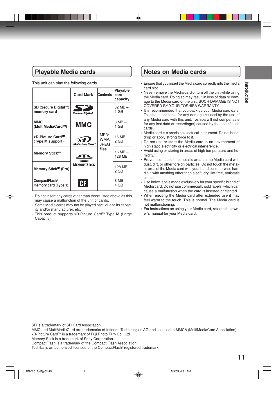 Toshiba SD-V593SU User Manual | Page 11 / 72
