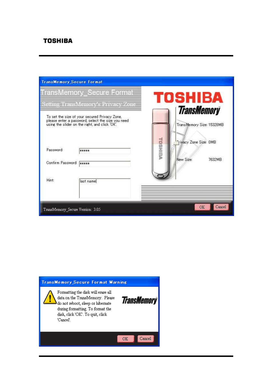 Toshiba TRANSMEMORY U2M-008GT User Manual | Page 16 / 26