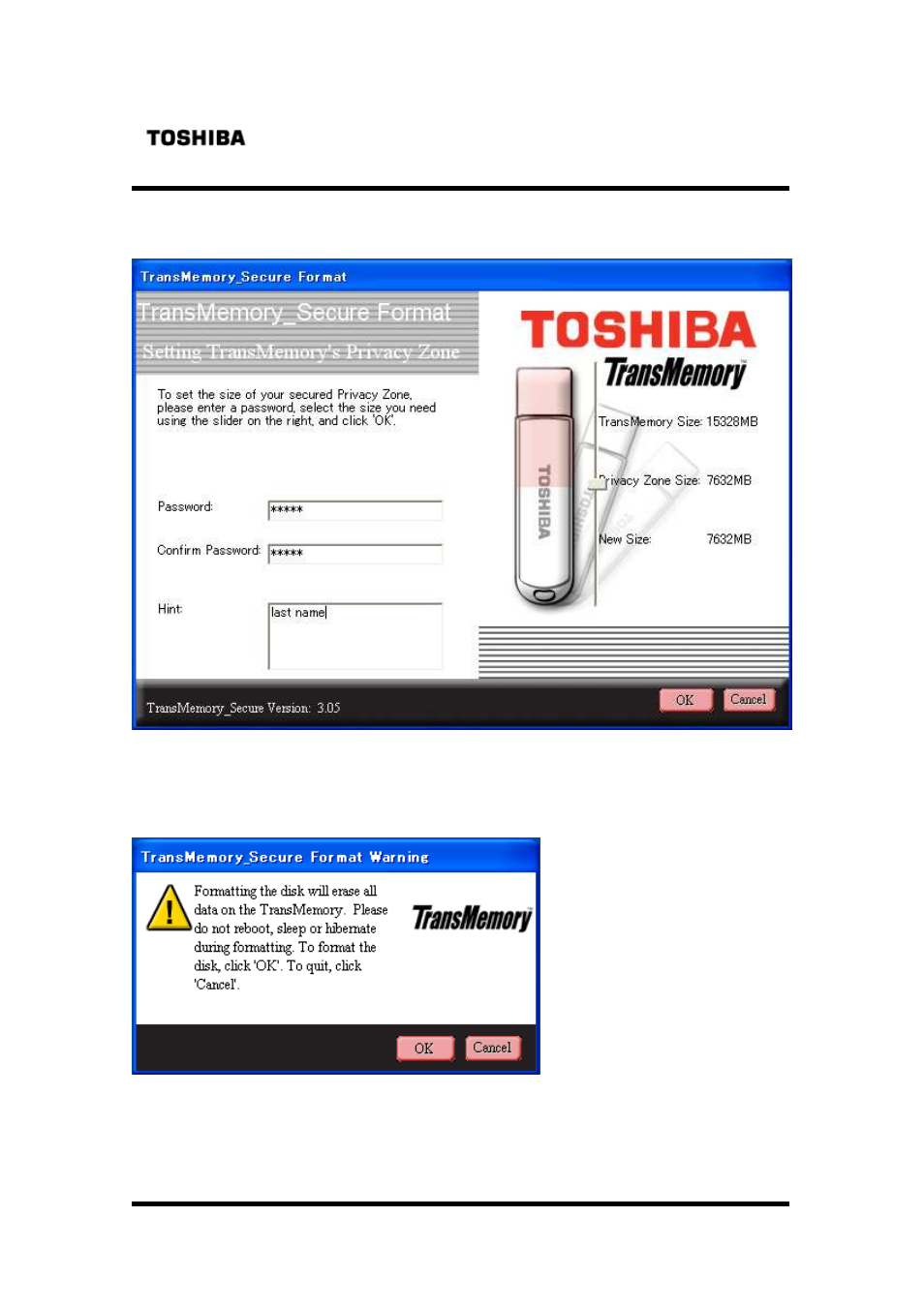 Toshiba TRANSMEMORY U2M-008GT User Manual | Page 20 / 26