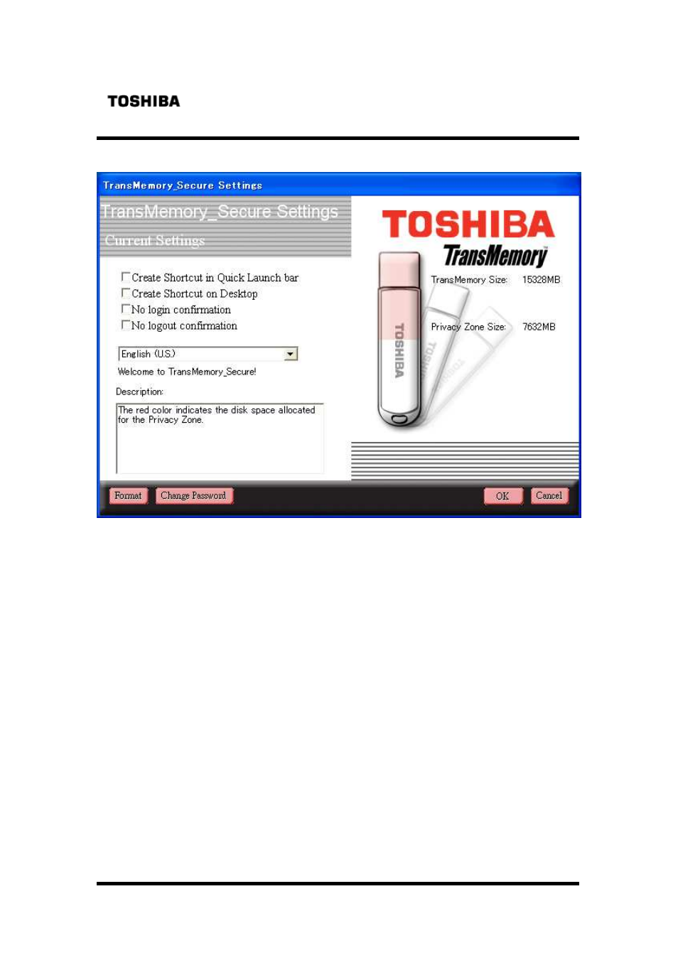 Toshiba TRANSMEMORY U2M-008GT User Manual | Page 22 / 26