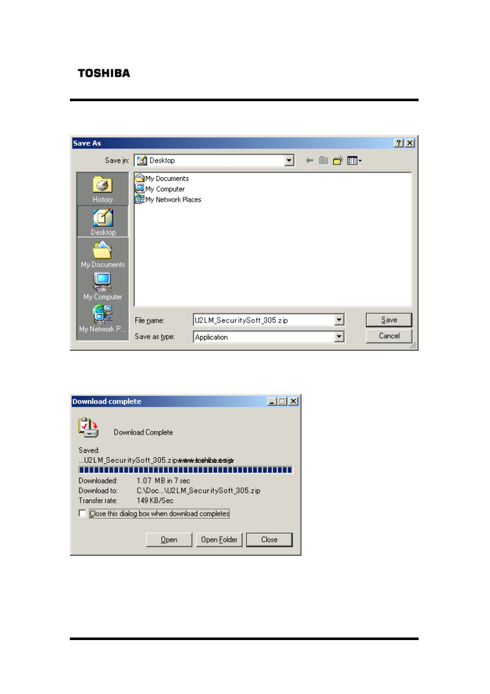 Toshiba TRANSMEMORY U2M-008GT User Manual | Page 7 / 26