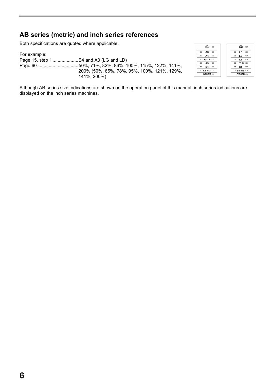 Ab series (metric) and inch series references | Toshiba e-STUDIO161 User Manual | Page 12 / 76