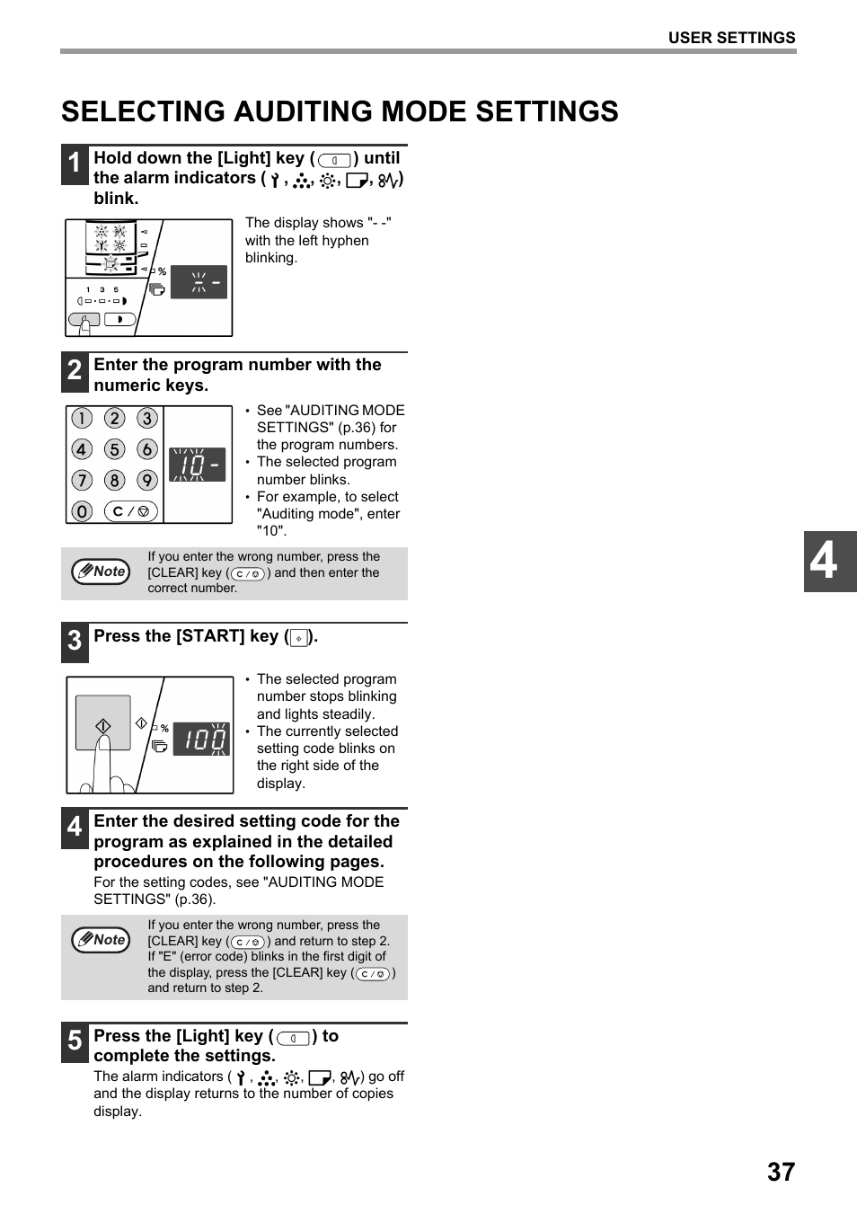 Selecting auditing mode settings | Toshiba e-STUDIO161 User Manual | Page 43 / 76