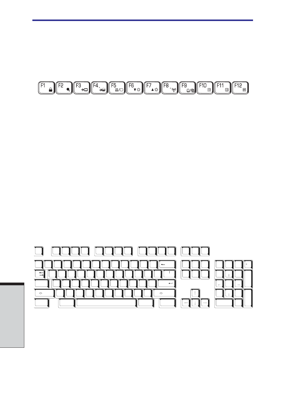 F1 … f12 function keys, Soft keys: fn key combinations, Emulating keys on enhanced keyboard | Emulating keys on enhanced keyboard -2, User's manual, Eyboard | Toshiba A10 Series User Manual | Page 110 / 259