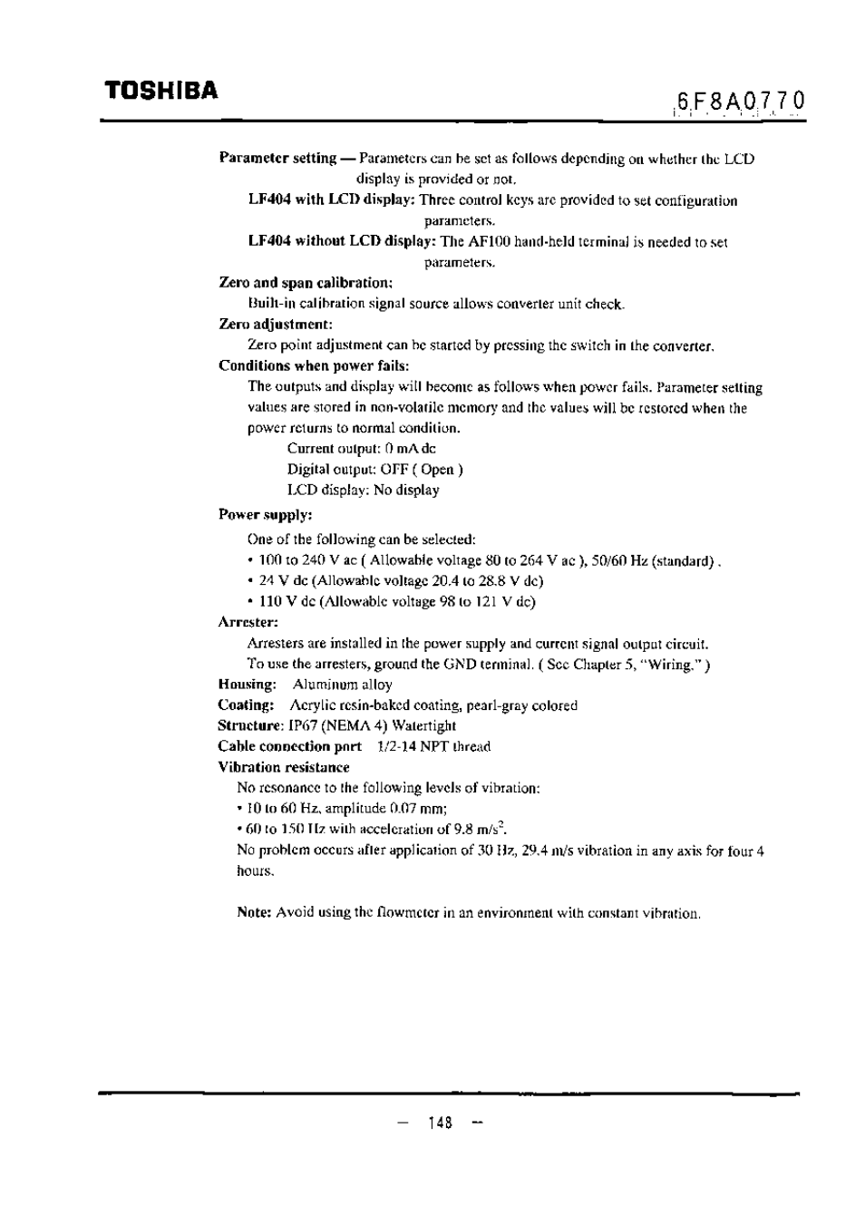 Toshiba | Toshiba LF434 User Manual | Page 149 / 158