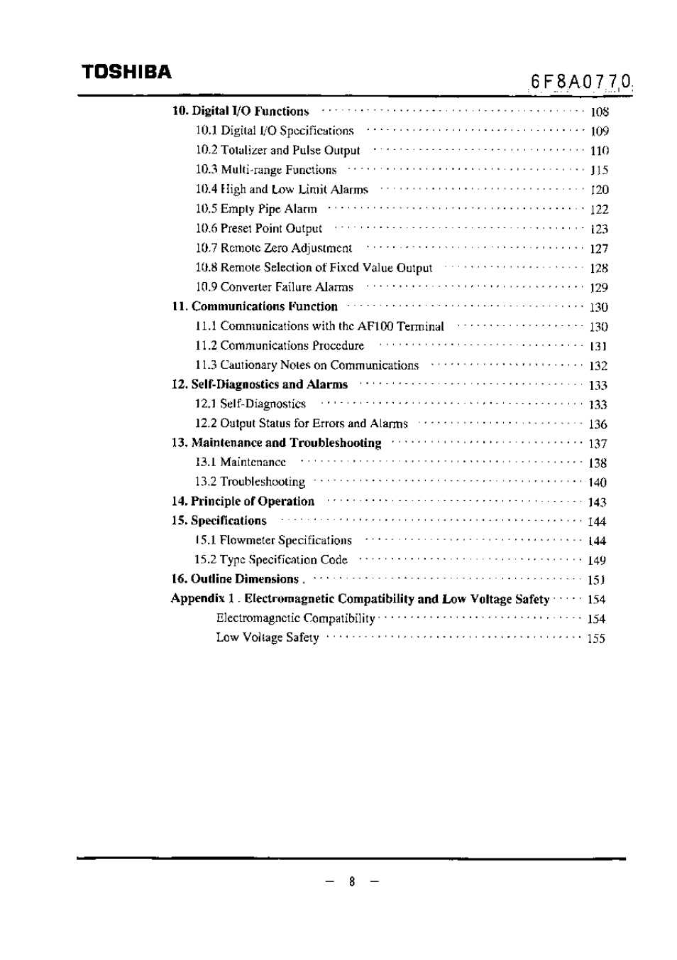 Toshiba | Toshiba LF434 User Manual | Page 9 / 158