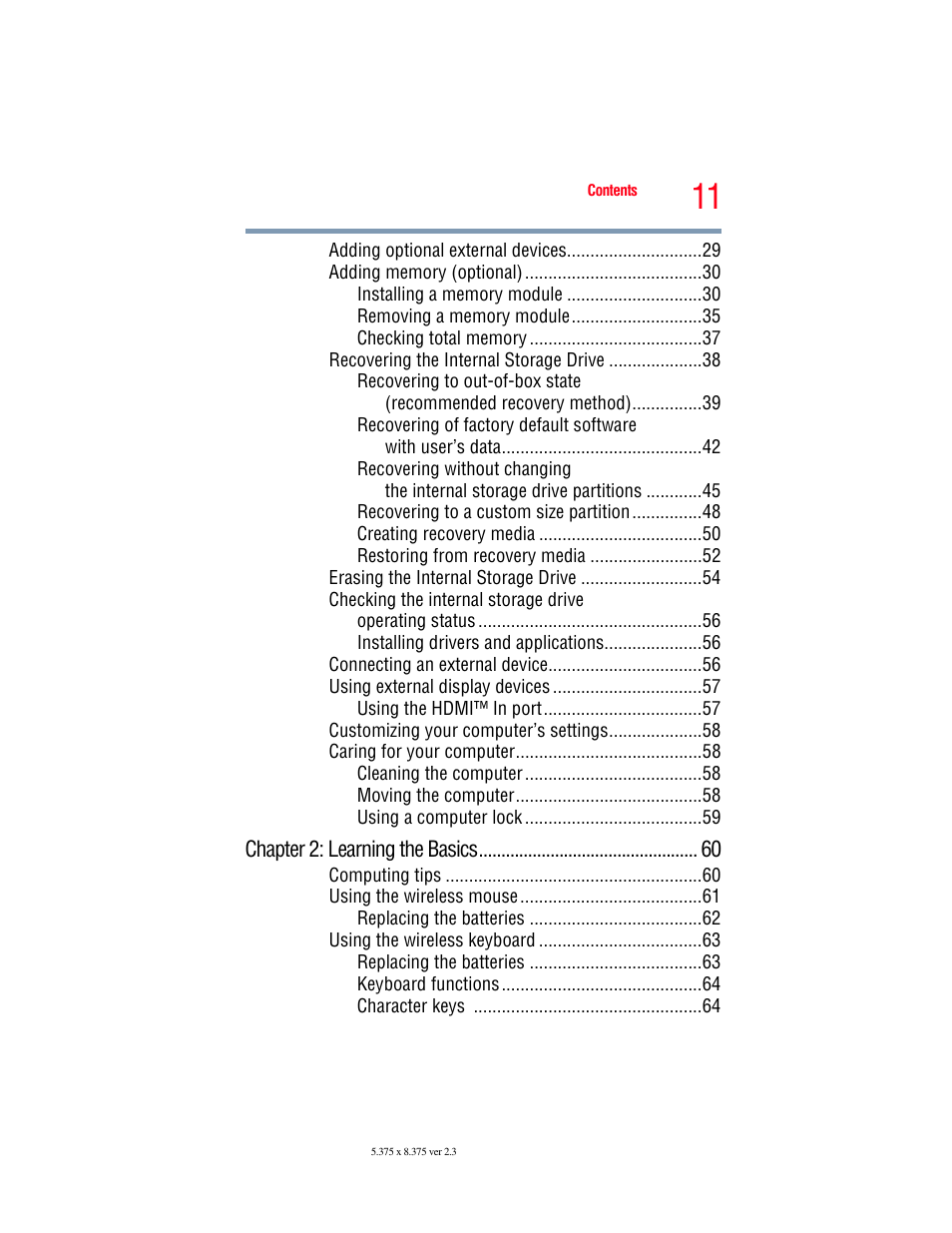 Toshiba LX800 User Manual | Page 11 / 159