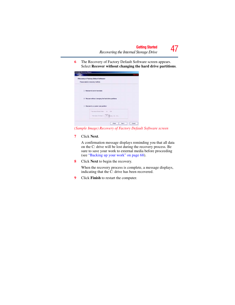 Toshiba LX800 User Manual | Page 47 / 159