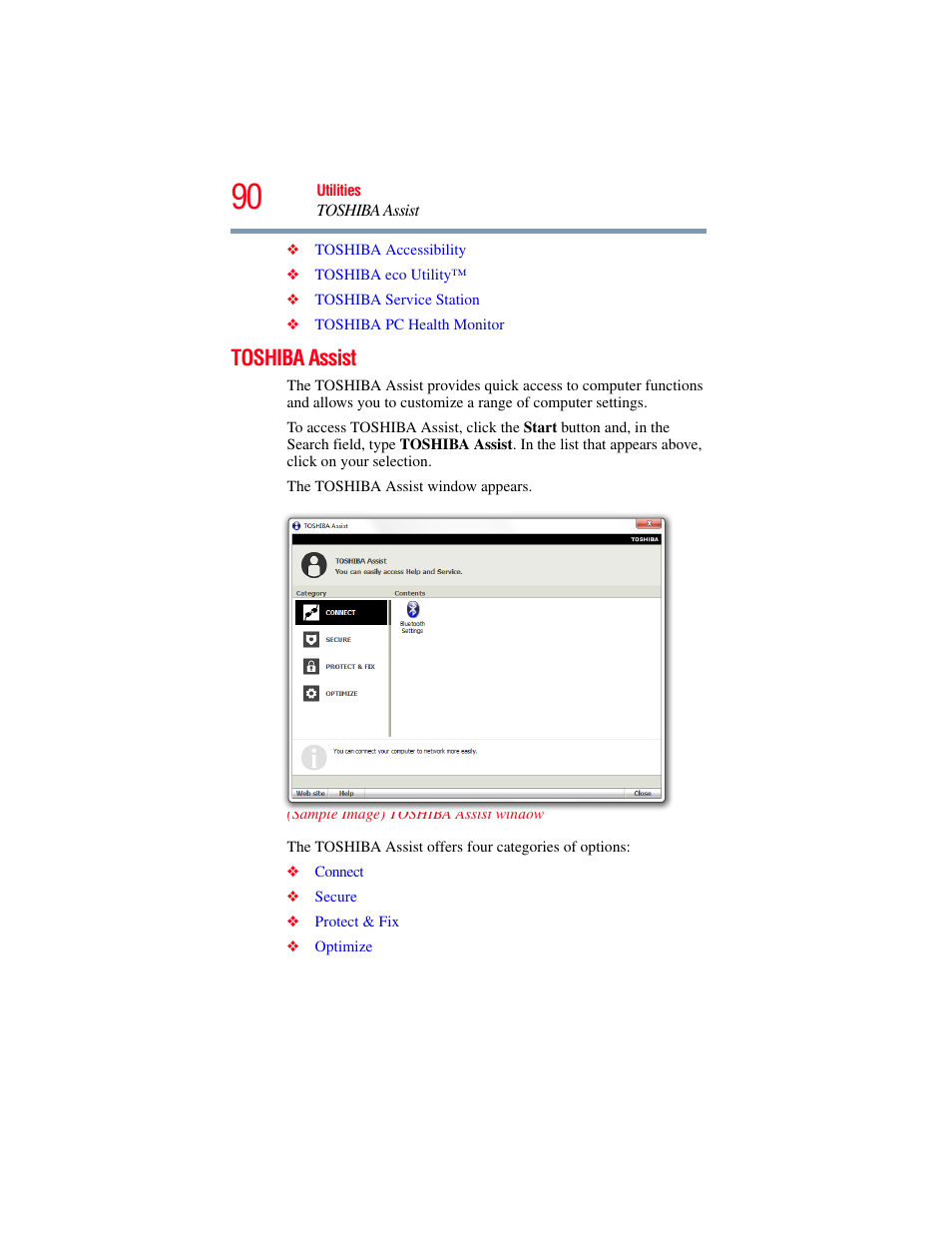 Toshiba assist | Toshiba LX800 User Manual | Page 90 / 159