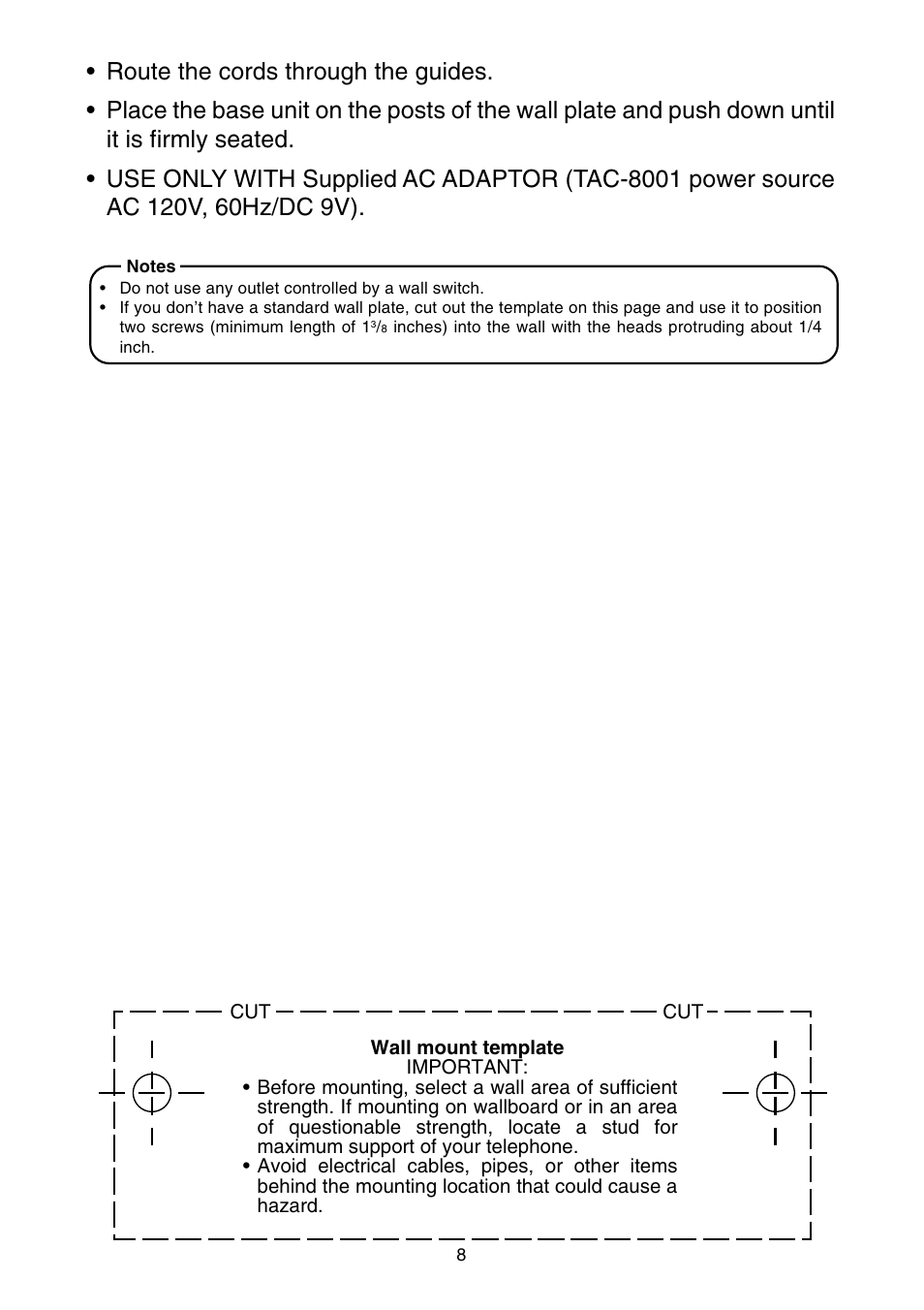 Toshiba FT-8001 AW User Manual | Page 9 / 20