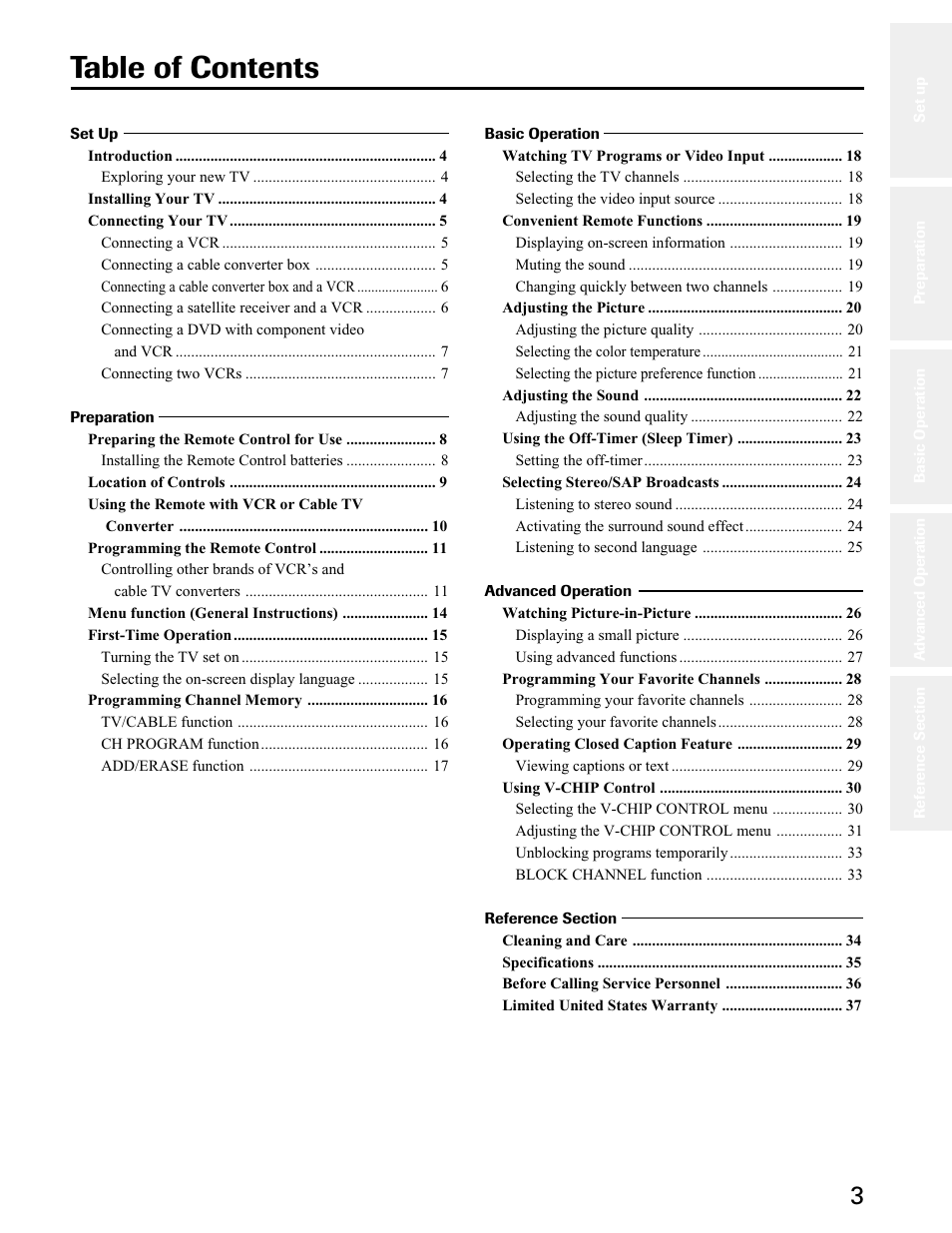 Toshiba 27A50 User Manual | Page 3 / 38