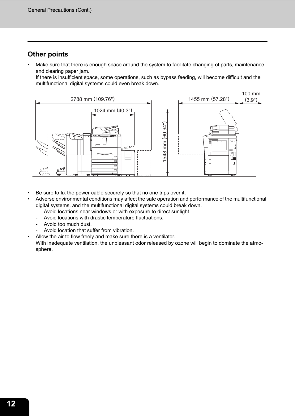 Other points | Toshiba E-STUDIO 850 User Manual | Page 14 / 338
