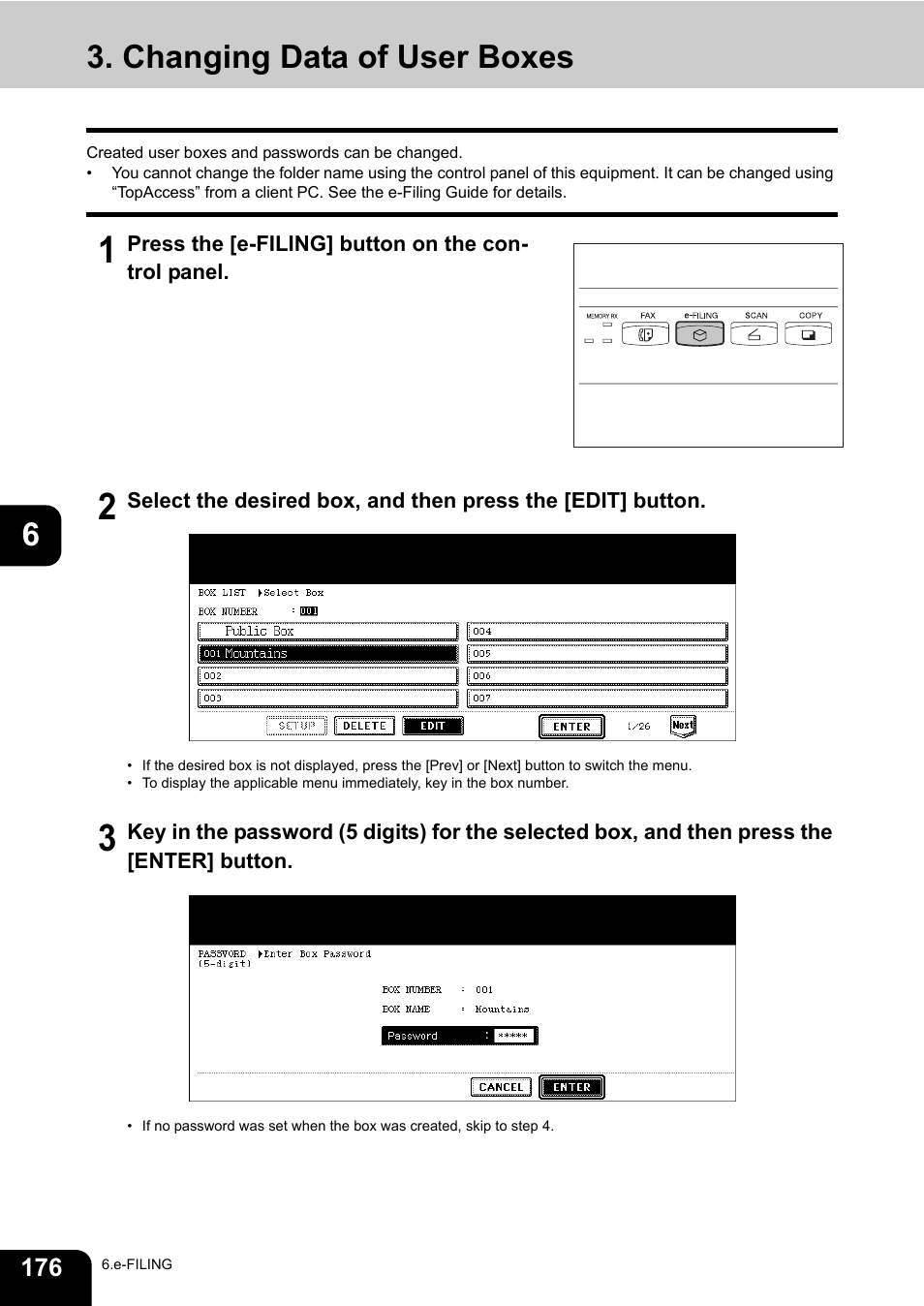 Changing data of user boxes | Toshiba E-STUDIO 850 User Manual | Page 178 / 338