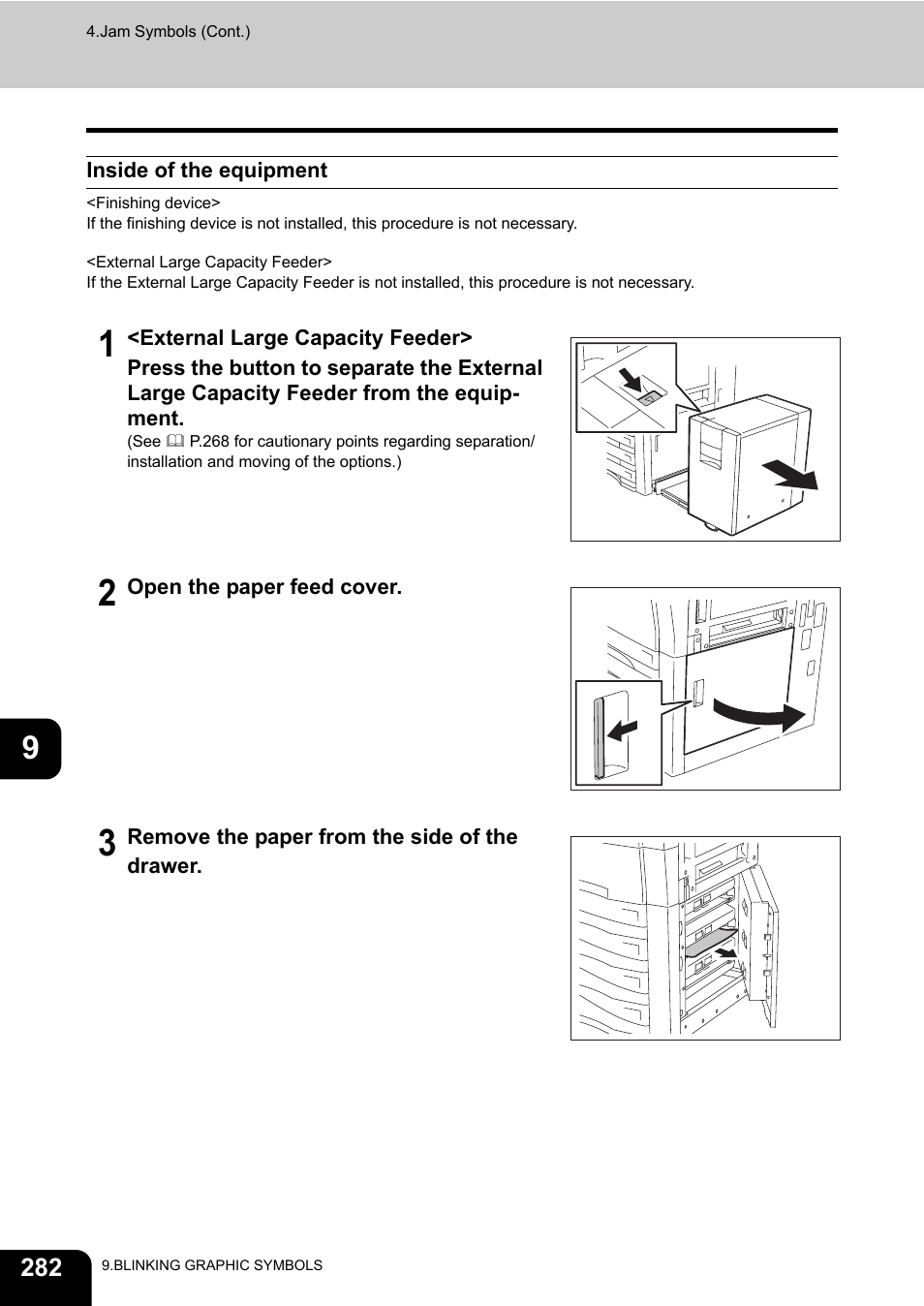 Inside of the equipment, P.282 | Toshiba E-STUDIO 850 User Manual | Page 284 / 338