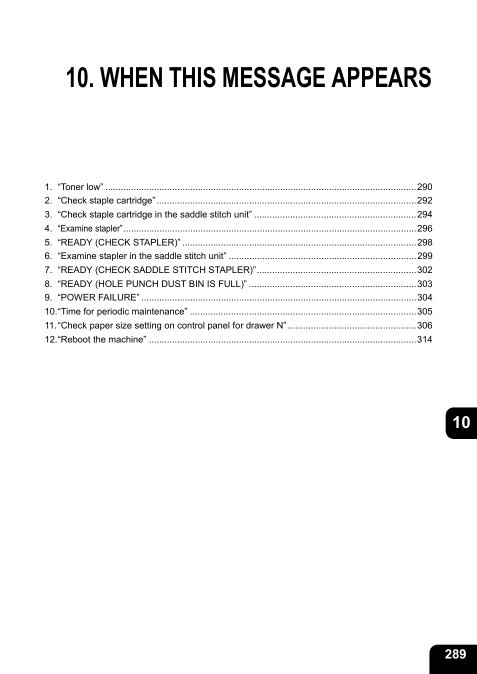 When this message appears | Toshiba E-STUDIO 850 User Manual | Page 291 / 338
