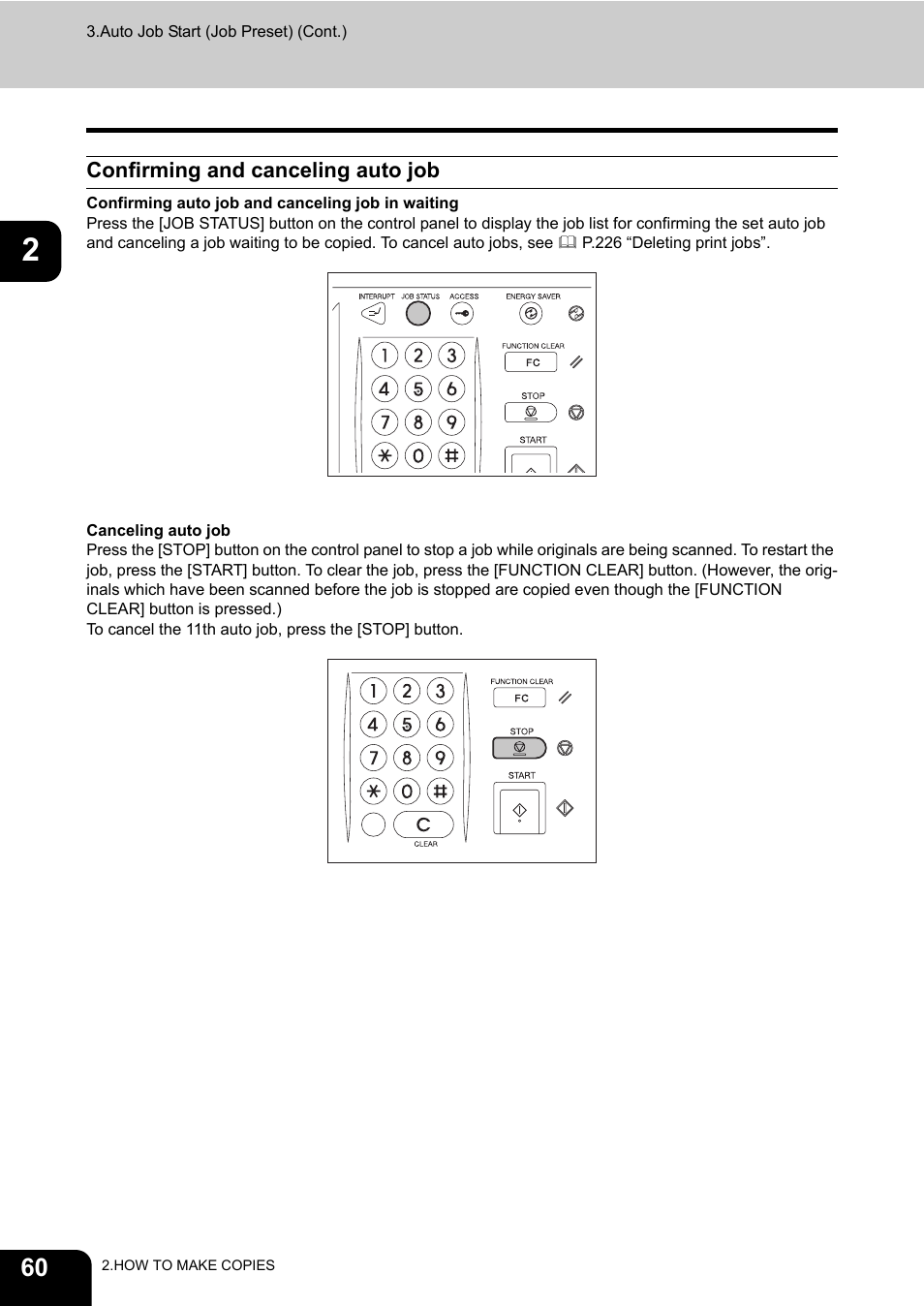 Confirming and canceling auto job | Toshiba E-STUDIO 850 User Manual | Page 62 / 338