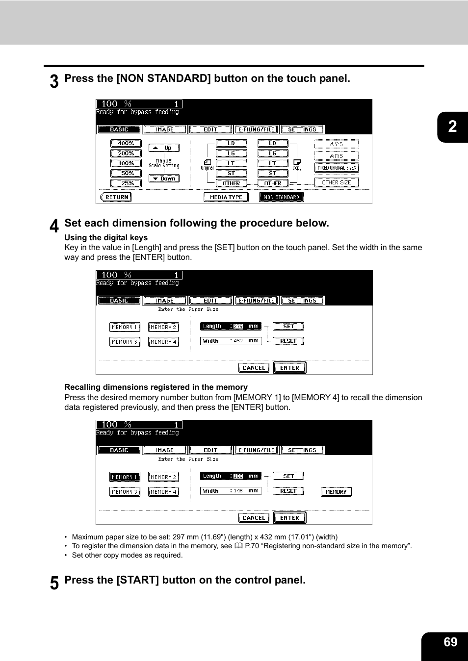 Toshiba E-STUDIO 850 User Manual | Page 71 / 338