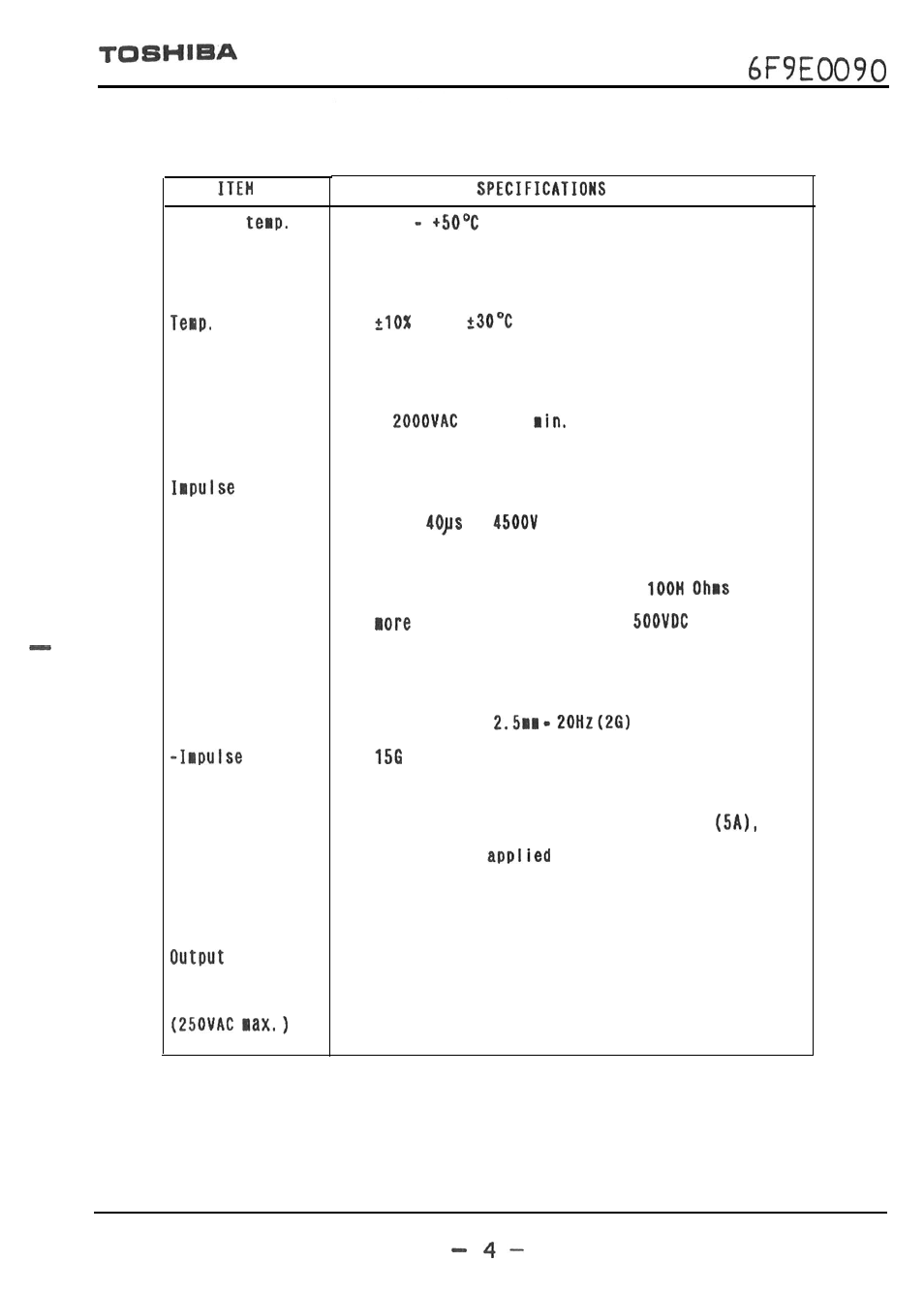 Toshiba Current Relay RC803A-HP1 User Manual | Page 5 / 19