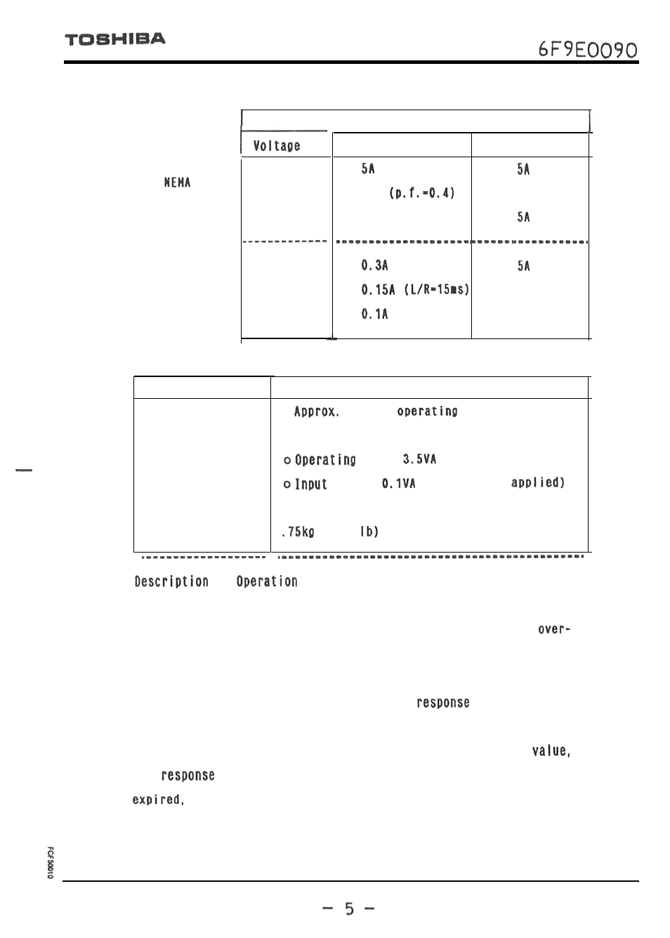 Toshiba Current Relay RC803A-HP1 User Manual | Page 6 / 19