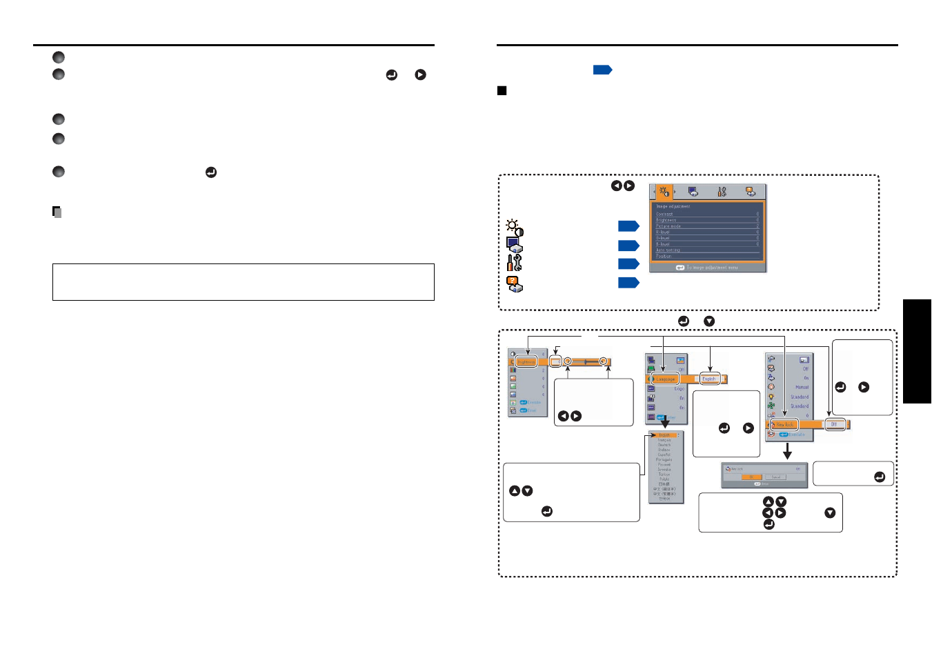 Using the menus, How to use the menus, P.35 | Operations, Using handy features (continued) | Toshiba TDP-TW100 User Manual | Page 18 / 46