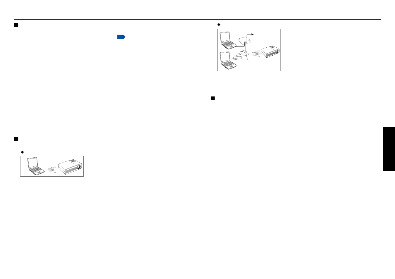 Setting up the wireless lan, Functions, Communication mode | Caution when using the wireless lan functions, Operations | Toshiba TDP-TW100 User Manual | Page 24 / 46