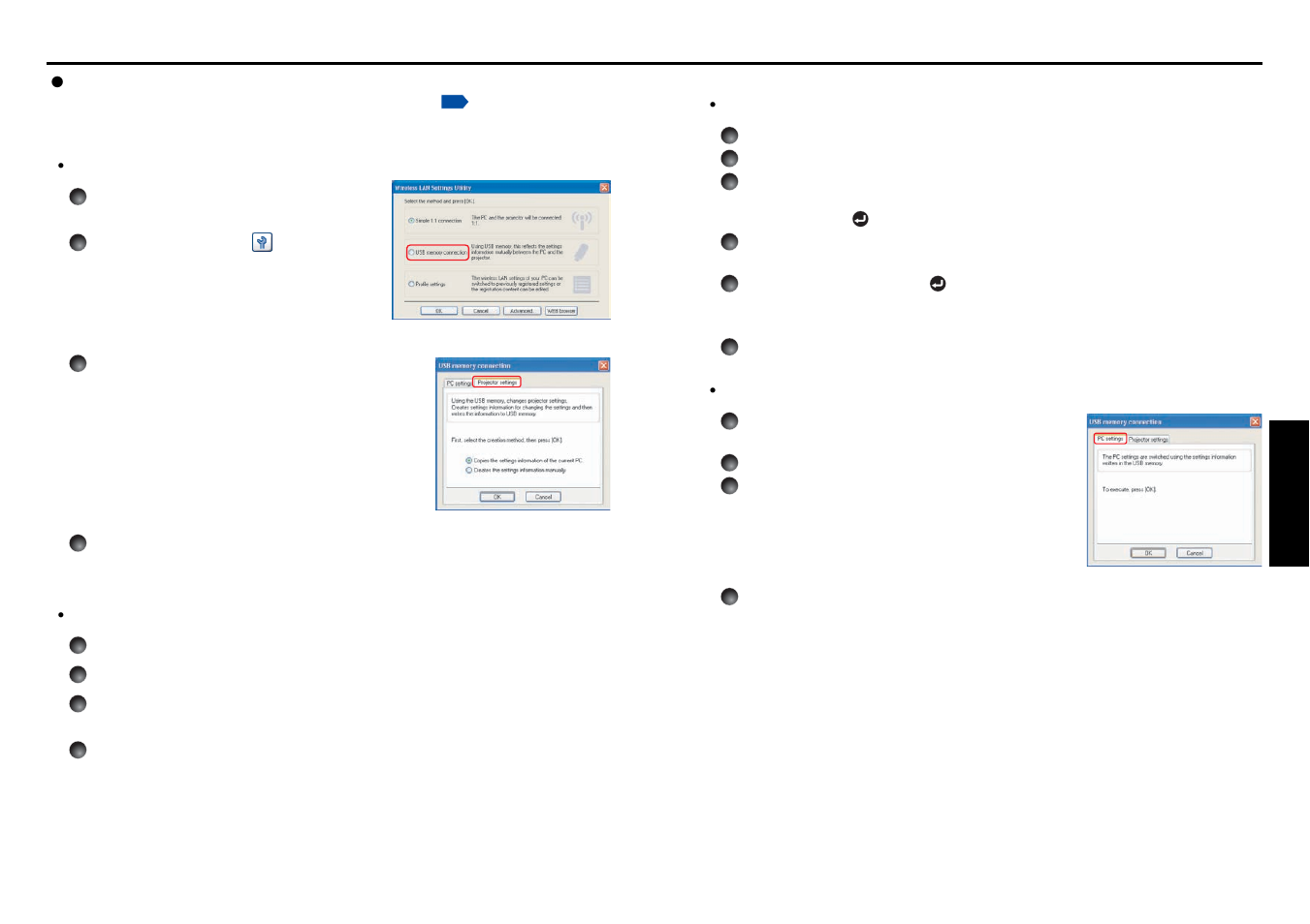 Operations, Using the wireless utility (continued) | Toshiba TDP-TW100 User Manual | Page 36 / 46