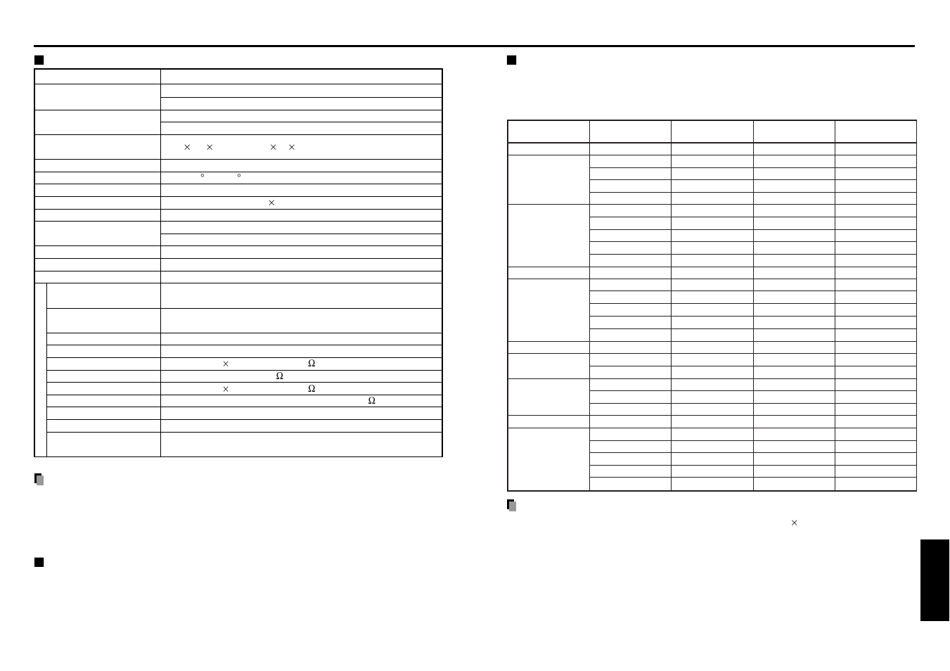 Specifications, List of general specifications, Separately sold product | List of supported signals (rgb signals), P.87, Others | Toshiba TDP-TW100 User Manual | Page 44 / 46