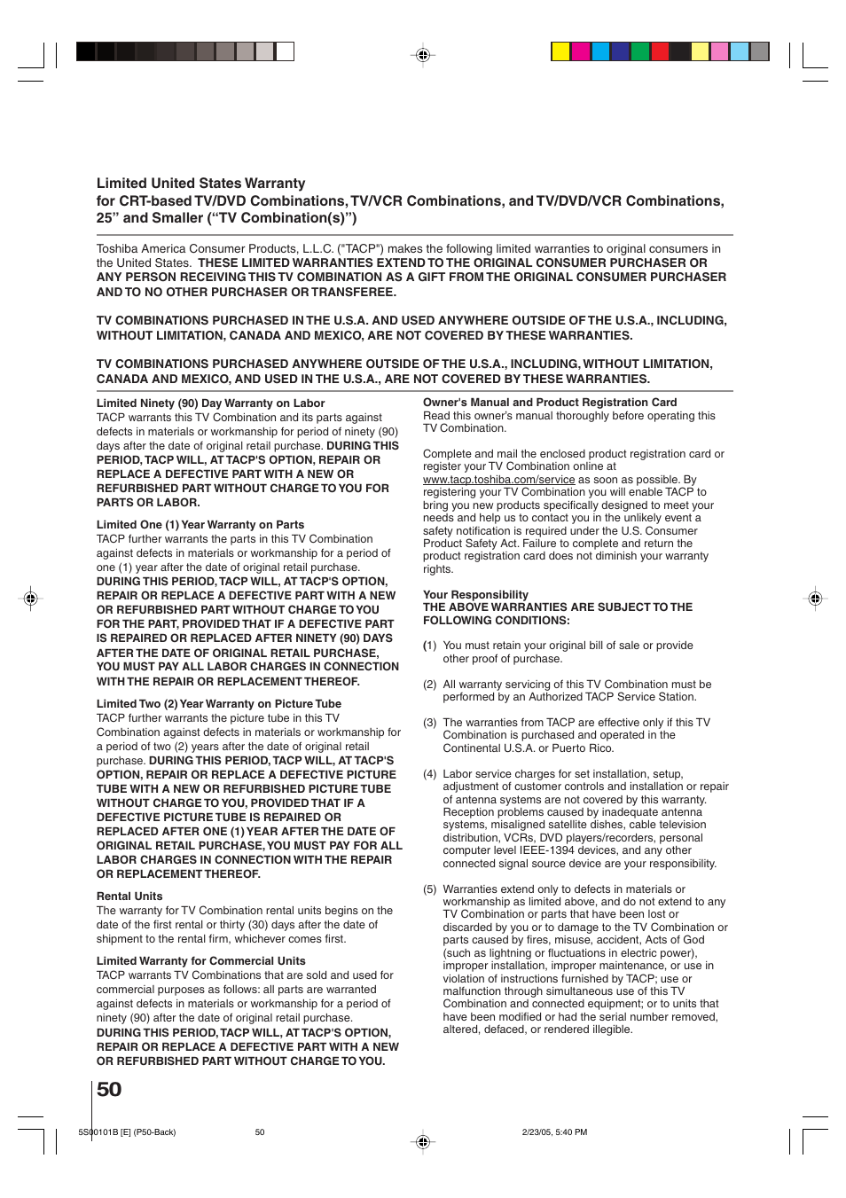 Toshiba MD14F51 User Manual | Page 50 / 52