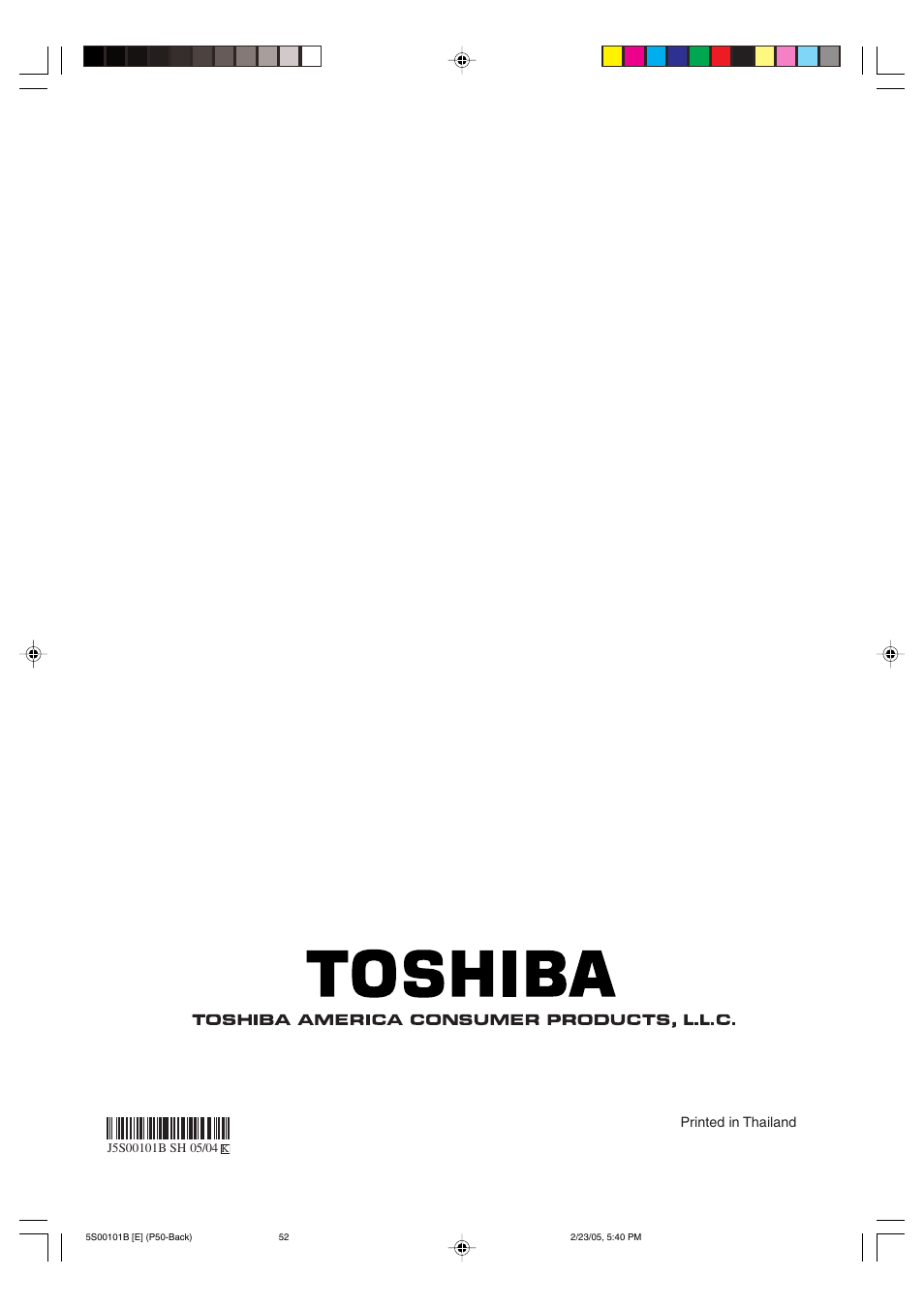 Toshiba MD14F51 User Manual | Page 52 / 52