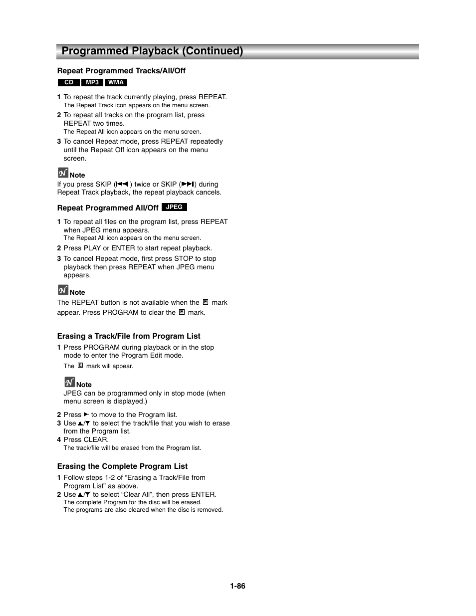 Programmed playback (continued) | Toshiba SD-V390-S-TU User Manual | Page 38 / 48