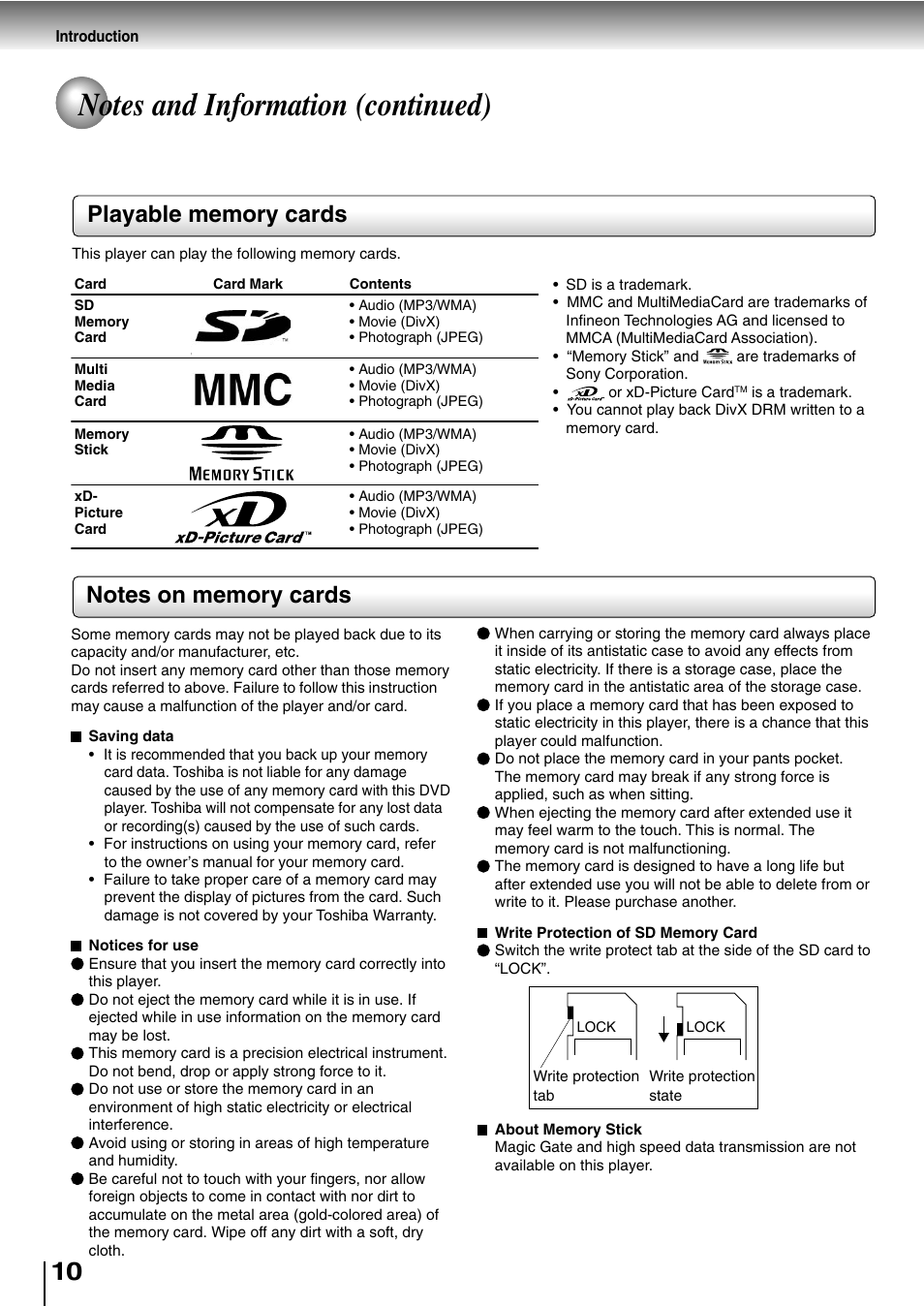 Toshiba SD-P2800SE User Manual | Page 10 / 72