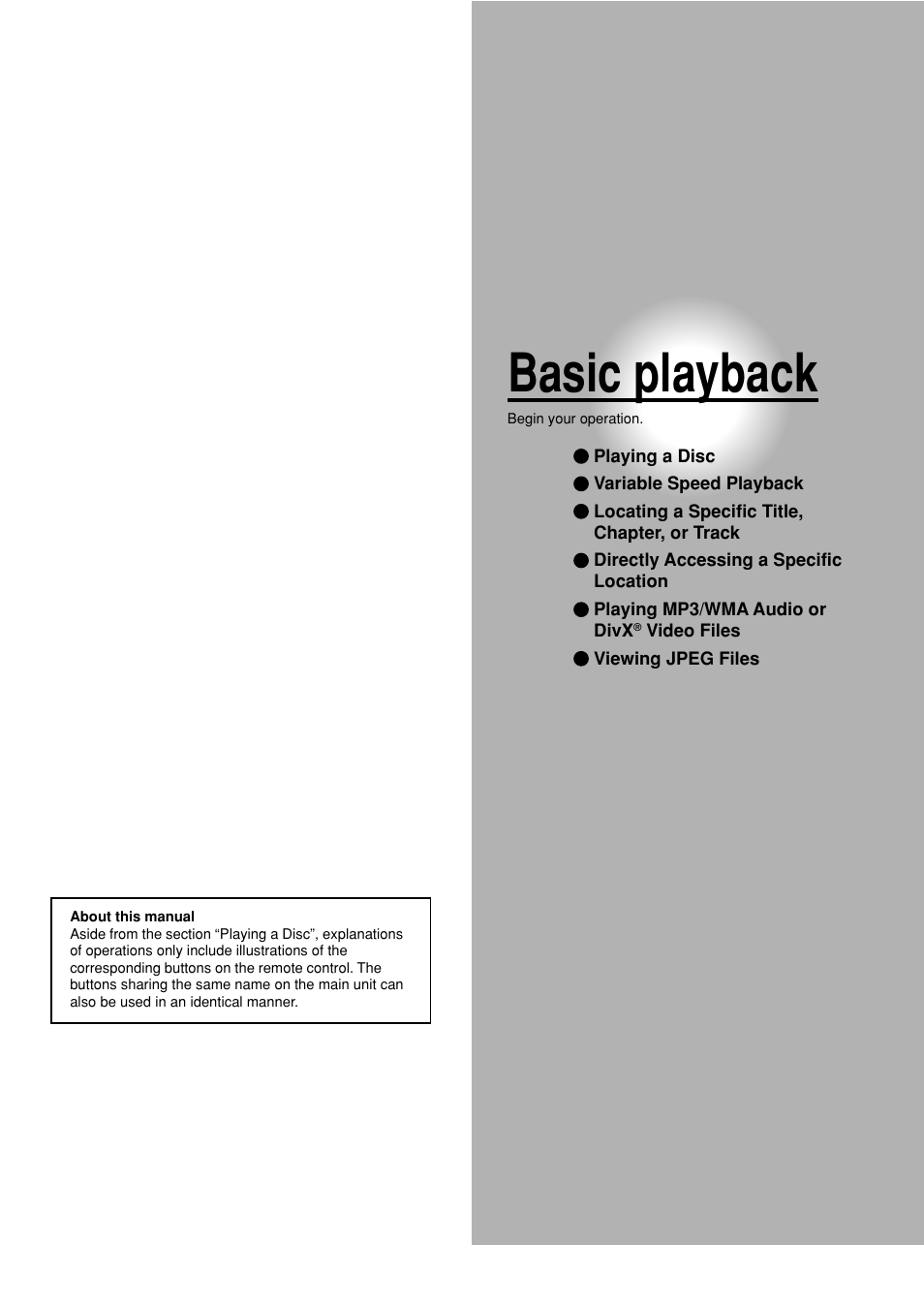 Basic playback | Toshiba SD-P2800SE User Manual | Page 17 / 72