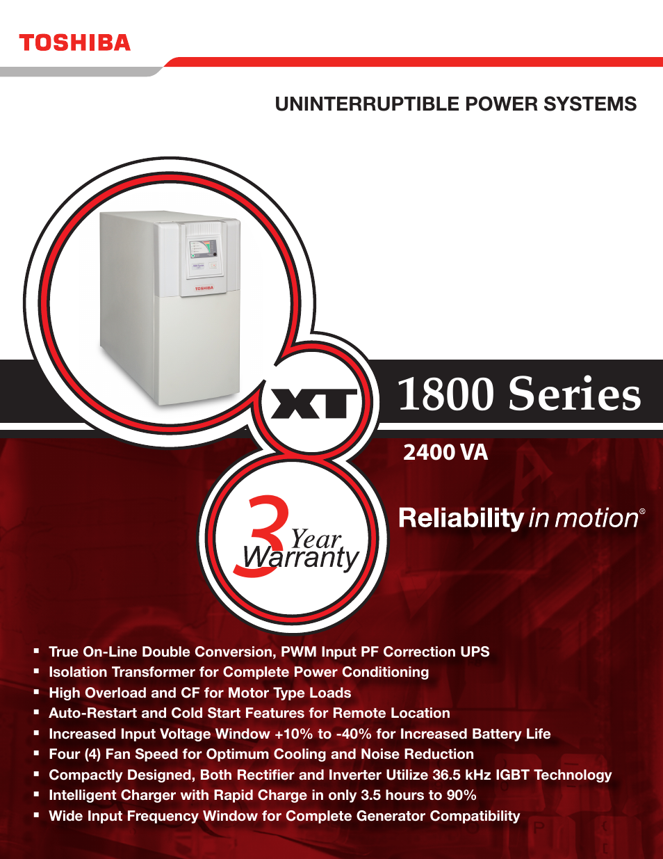 Toshiba 1800 SERIES User Manual | 2 pages