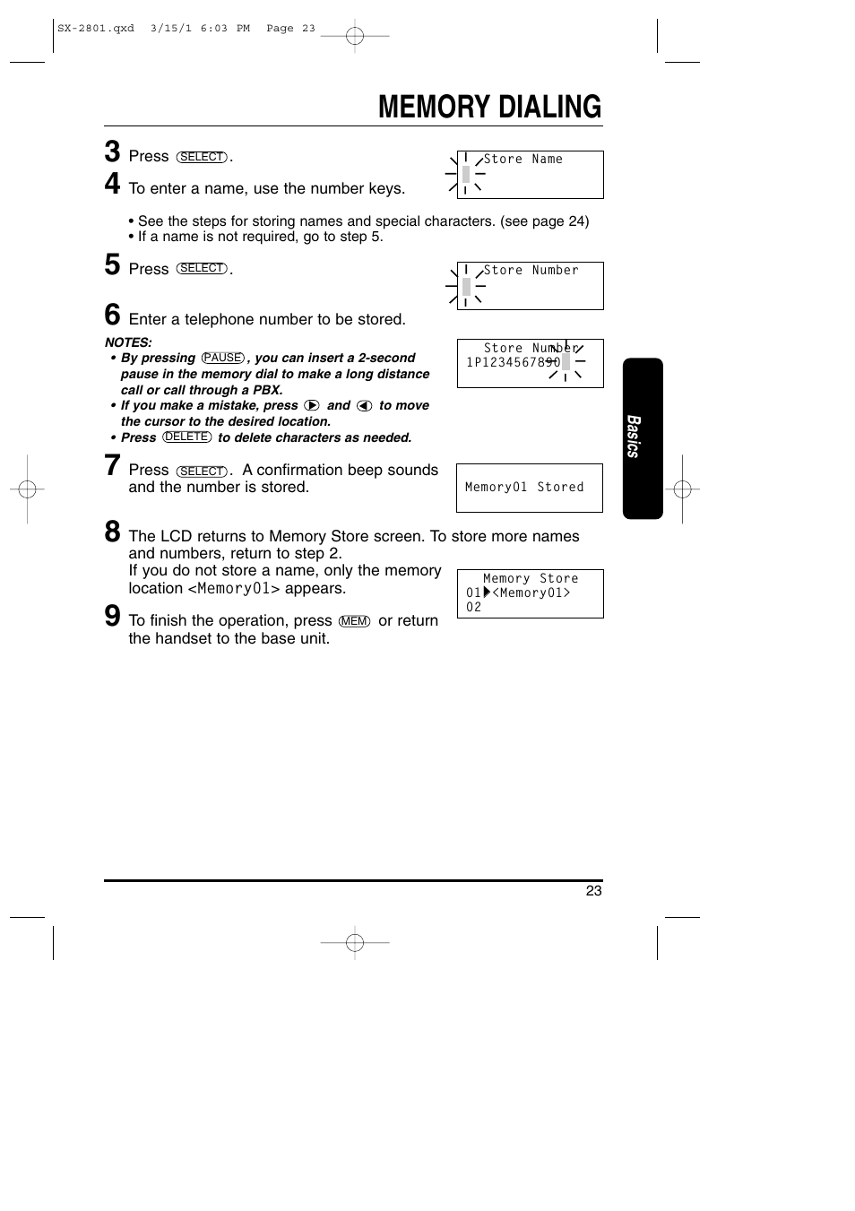 Toshiba SX-2801 User Manual | Page 23 / 40