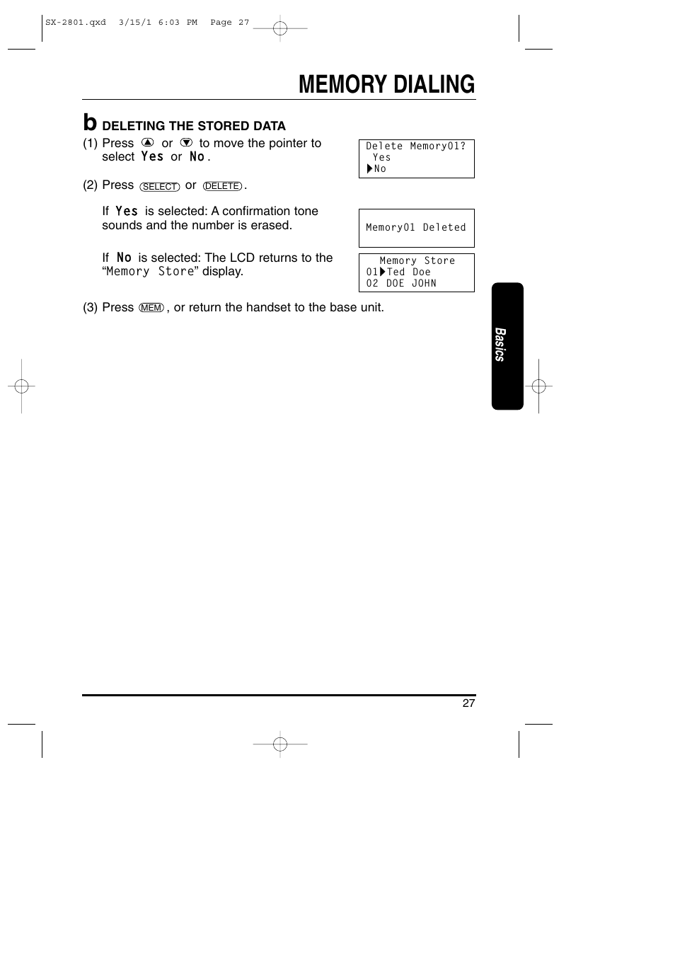 Toshiba SX-2801 User Manual | Page 27 / 40