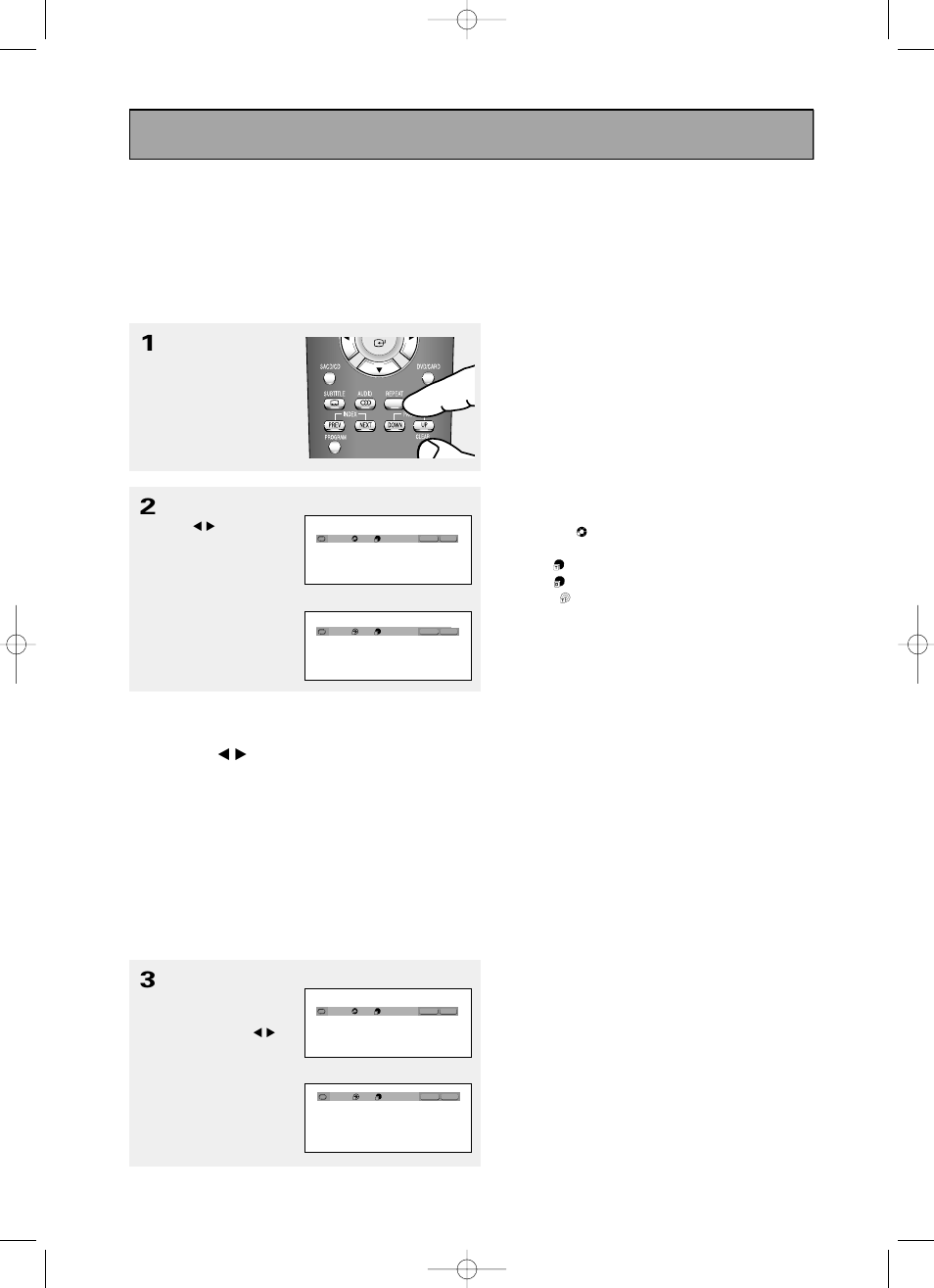 Basic functions, Repeat play | Toshiba SD-6980SY User Manual | Page 30 / 76