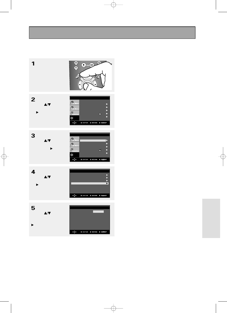 Changing setup menu, Changing setup men u, Eng-59 | Using the subtitle language | Toshiba SD-6980SY User Manual | Page 59 / 76