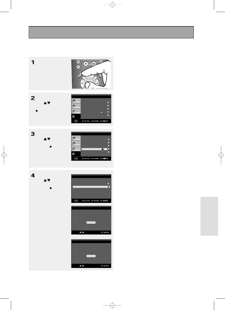 Changing setup menu, Changing setup men u, Eng-69 | Changing the password | Toshiba SD-6980SY User Manual | Page 69 / 76