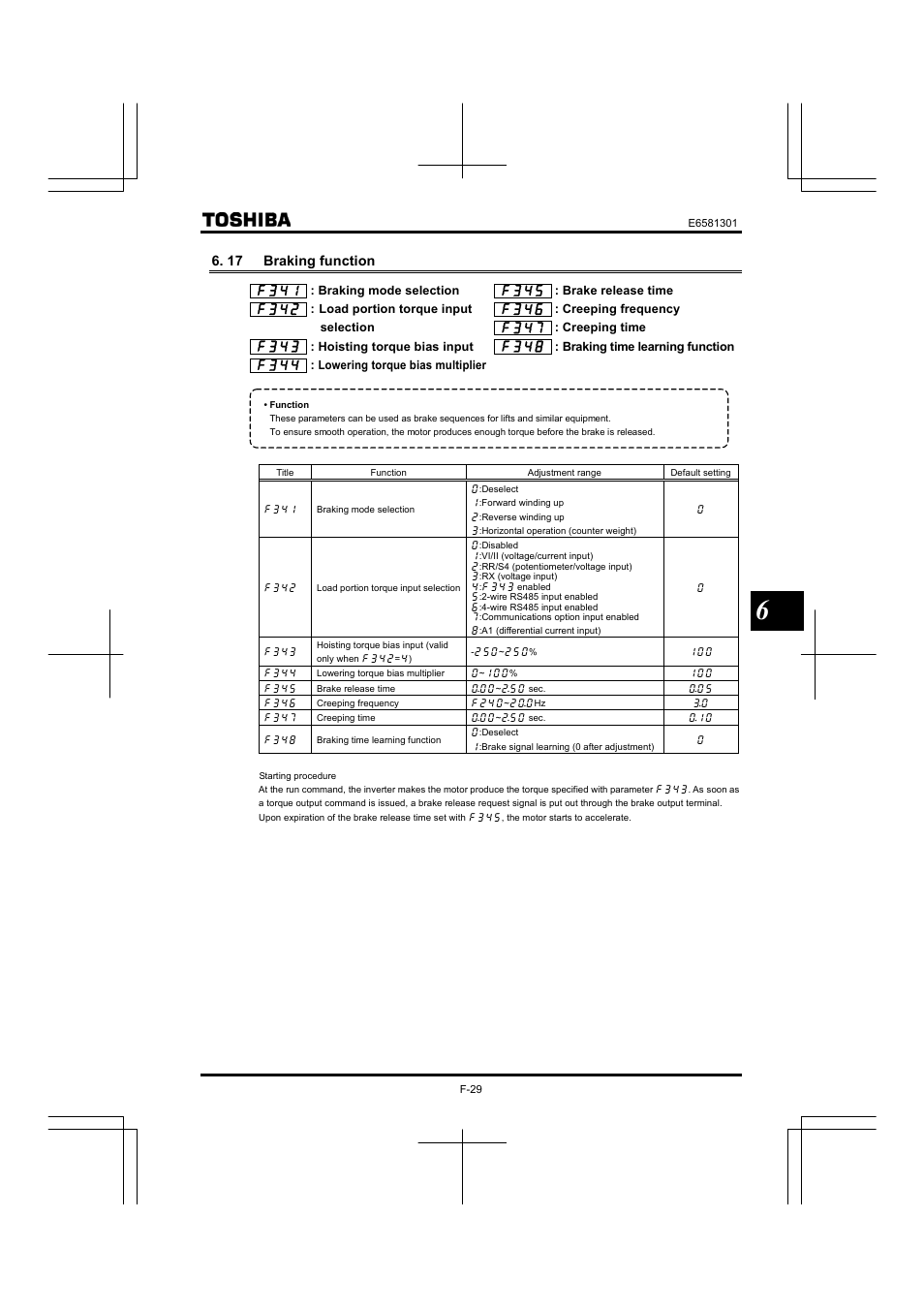 17 braking function | Toshiba Tosvert VF-AS1 User Manual | Page 141 / 312