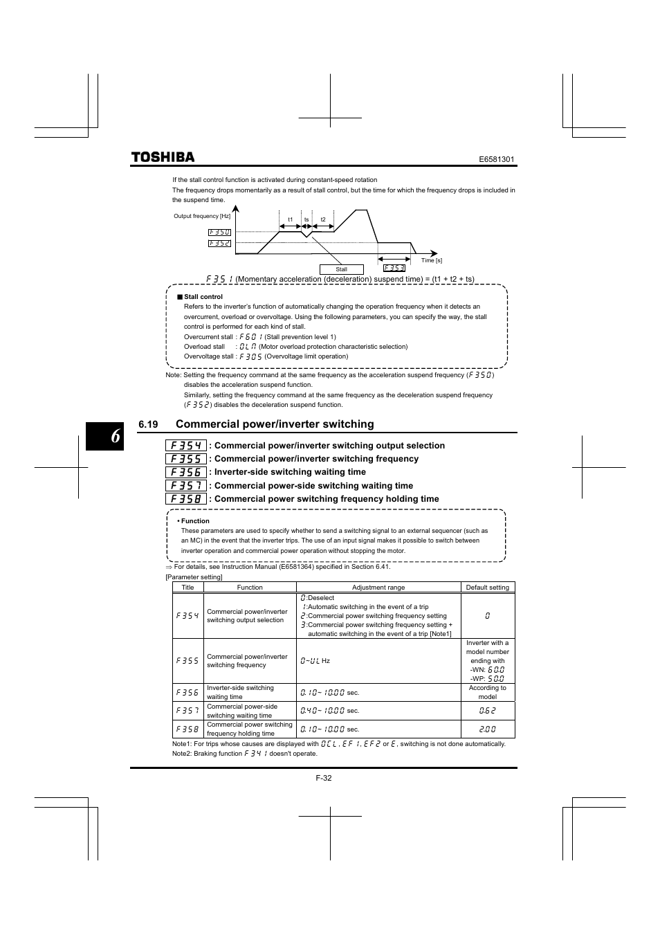 19 commercial power/inverter switching, Commercial power/inverter switching | Toshiba Tosvert VF-AS1 User Manual | Page 144 / 312