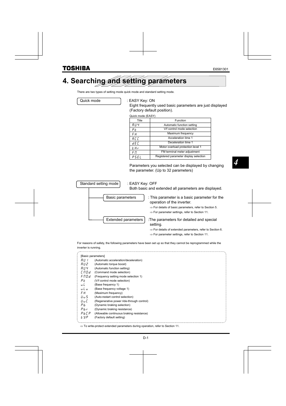 Searching and setting parameters | Toshiba Tosvert VF-AS1 User Manual | Page 63 / 312