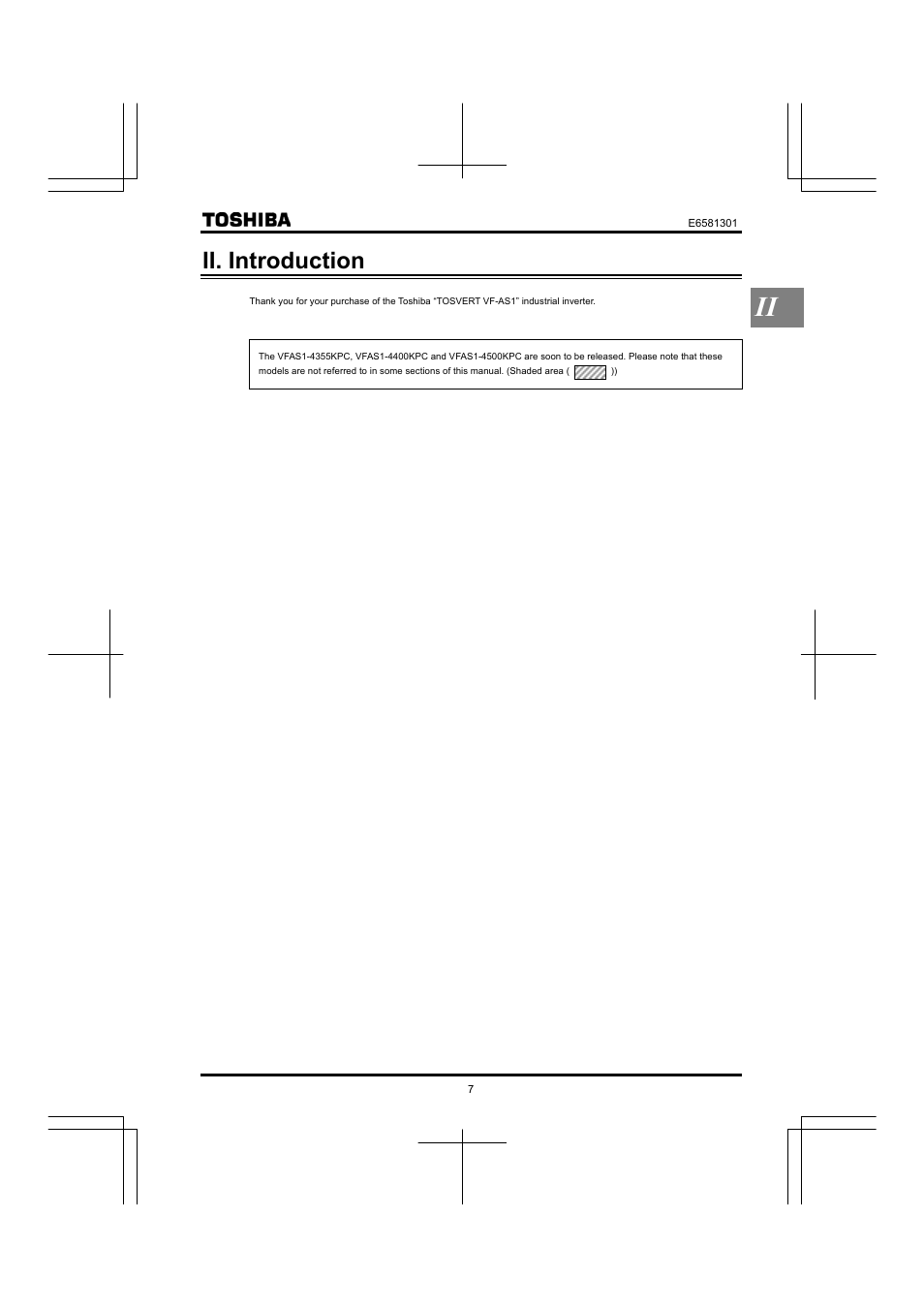 Ii. introduction | Toshiba Tosvert VF-AS1 User Manual | Page 9 / 312