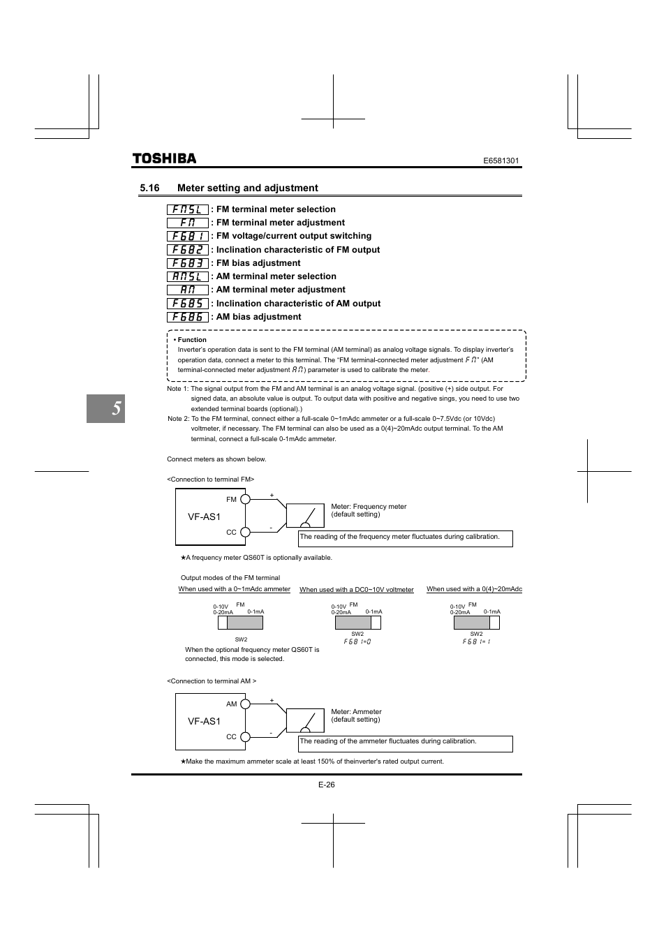 16 meter setting and adjustment | Toshiba Tosvert VF-AS1 User Manual | Page 92 / 312
