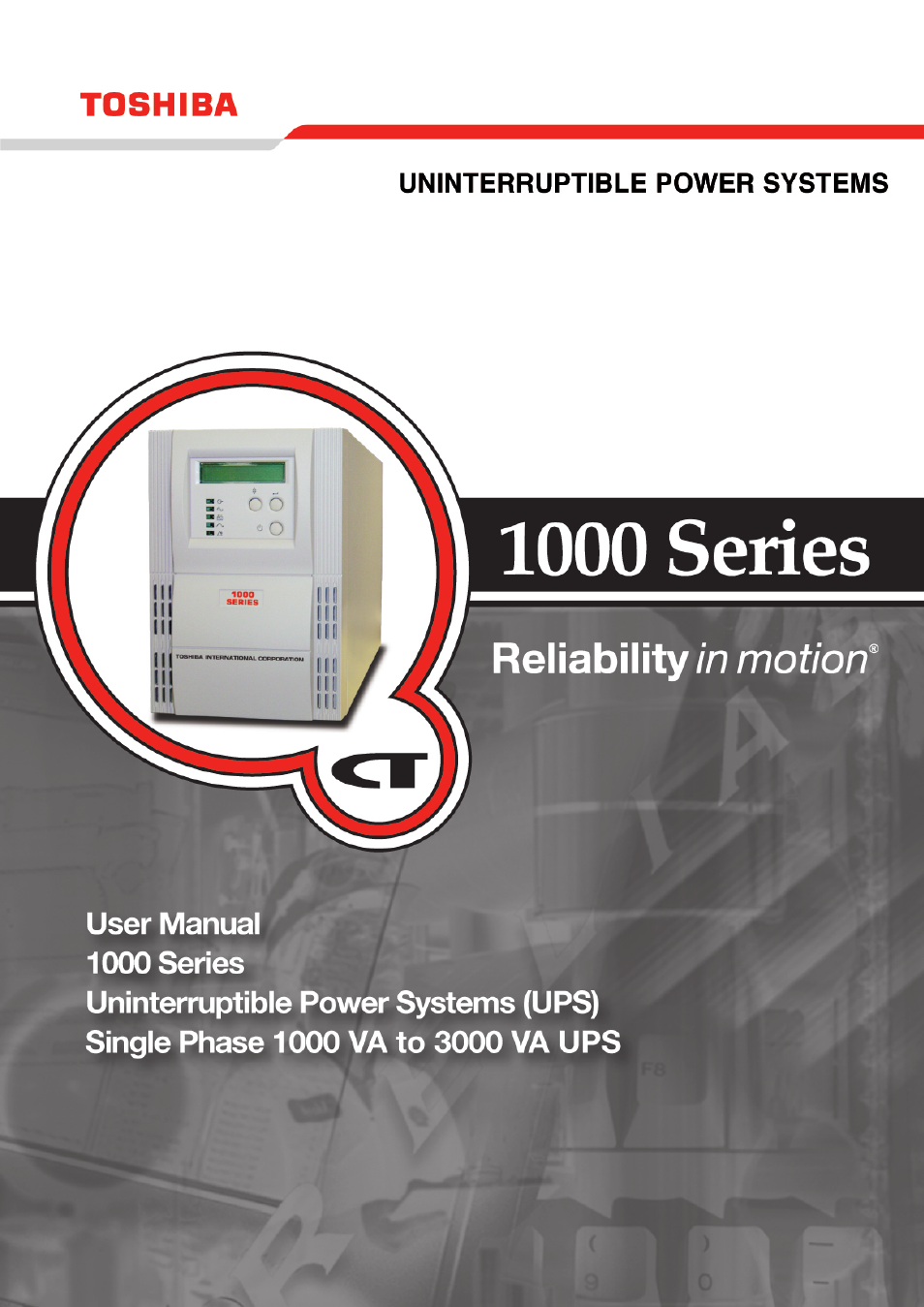 Toshiba RELIABILITY IN MOTION 1000 User Manual | 54 pages