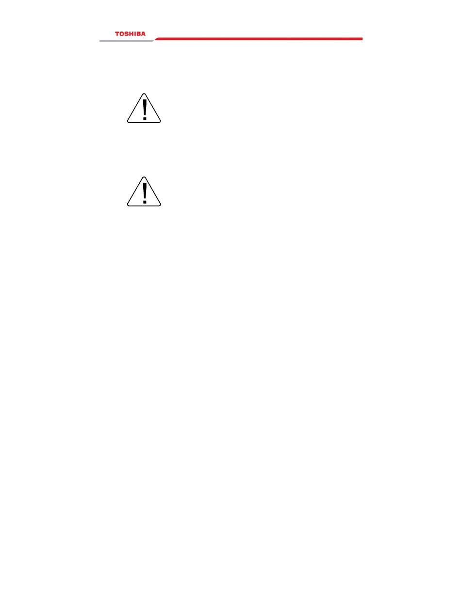 Warning caution / attention caution | Toshiba RELIABILITY IN MOTION 1000 User Manual | Page 12 / 54