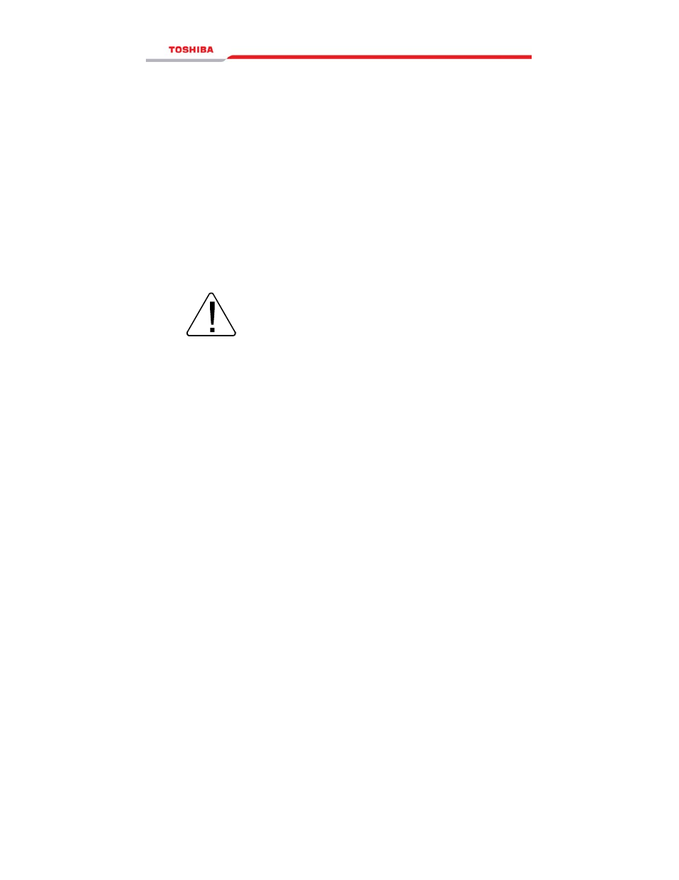 Caution | Toshiba RELIABILITY IN MOTION 1000 User Manual | Page 21 / 54