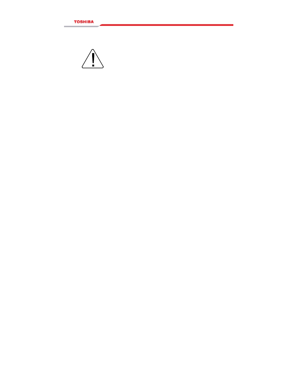 Caution | Toshiba RELIABILITY IN MOTION 1000 User Manual | Page 22 / 54
