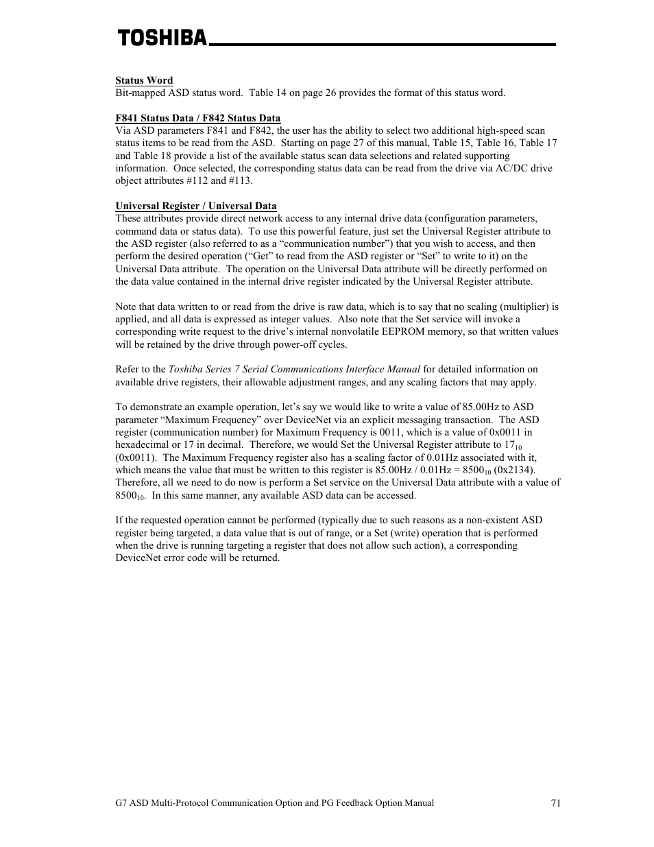 Toshiba G7 User Manual | Page 78 / 84