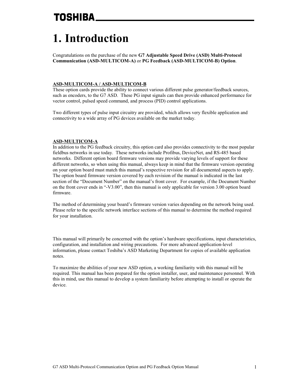 Introduction | Toshiba G7 User Manual | Page 8 / 84