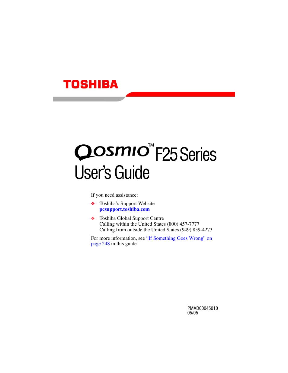 Toshiba F25Series User Manual | 345 pages